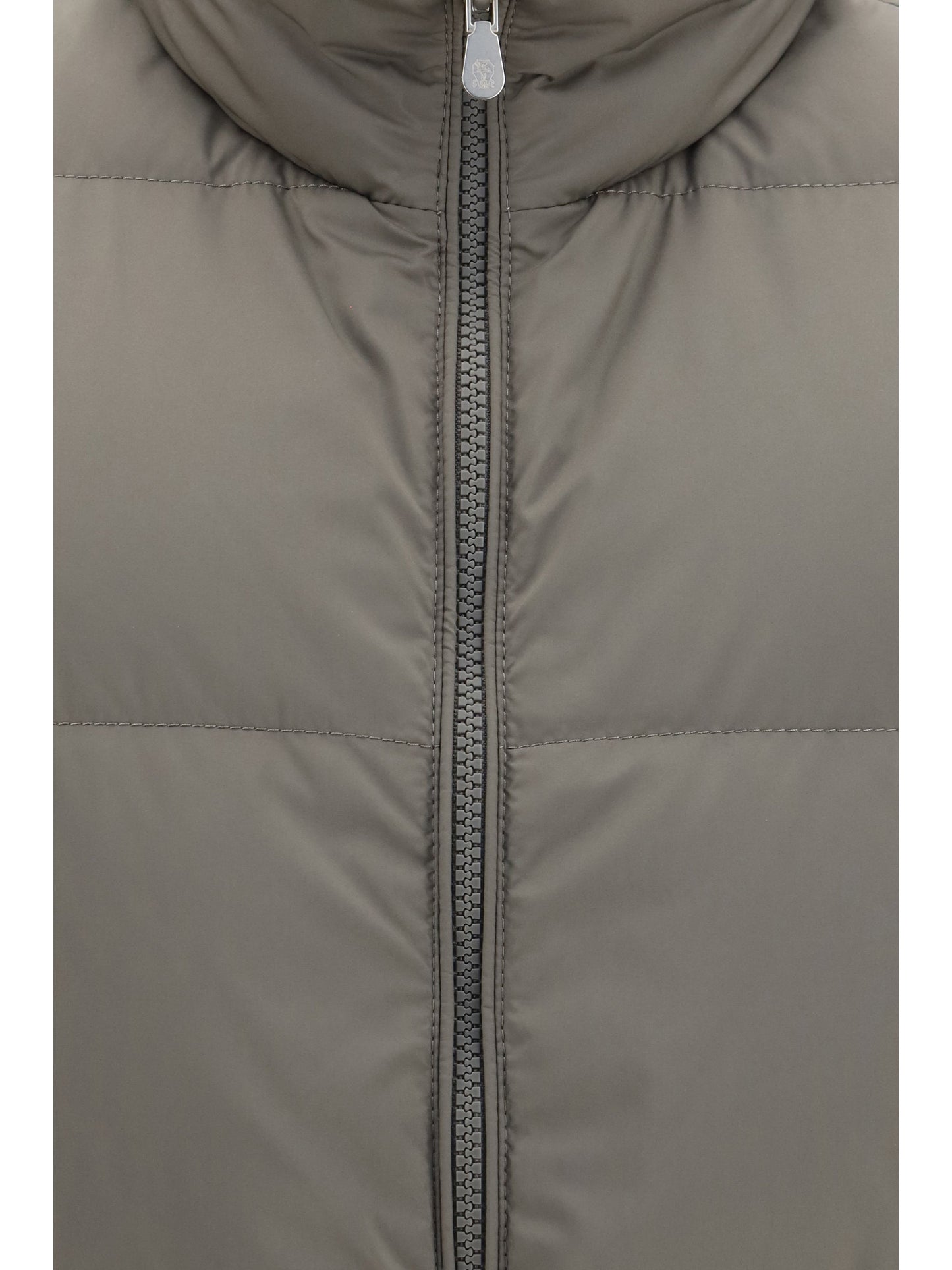 Brunello Cucinelli Quilted Padded Gilet — Gray