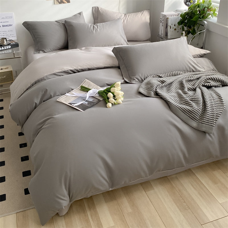 Bedding Set Boy Girl Duvet Cover Flat Sheet Pillowcase Aesthetic Bedcloth Double Cover Flat Soft Comfort Bed Sheet Pillowcase