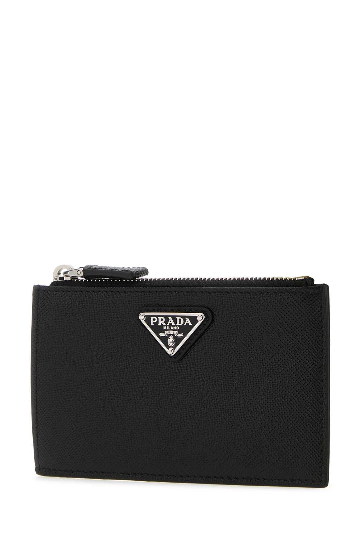 Prada Saffiano Leather Card Case — Black