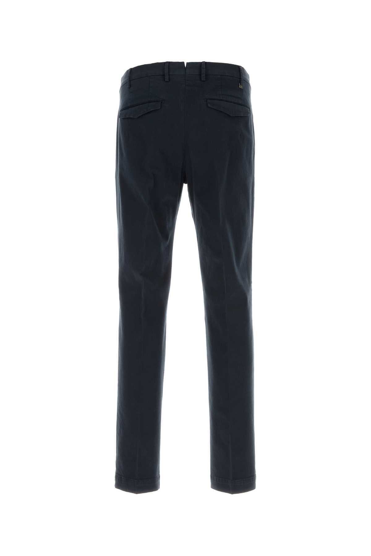 Pt Torino Stretch Cotton Trousers — Blue