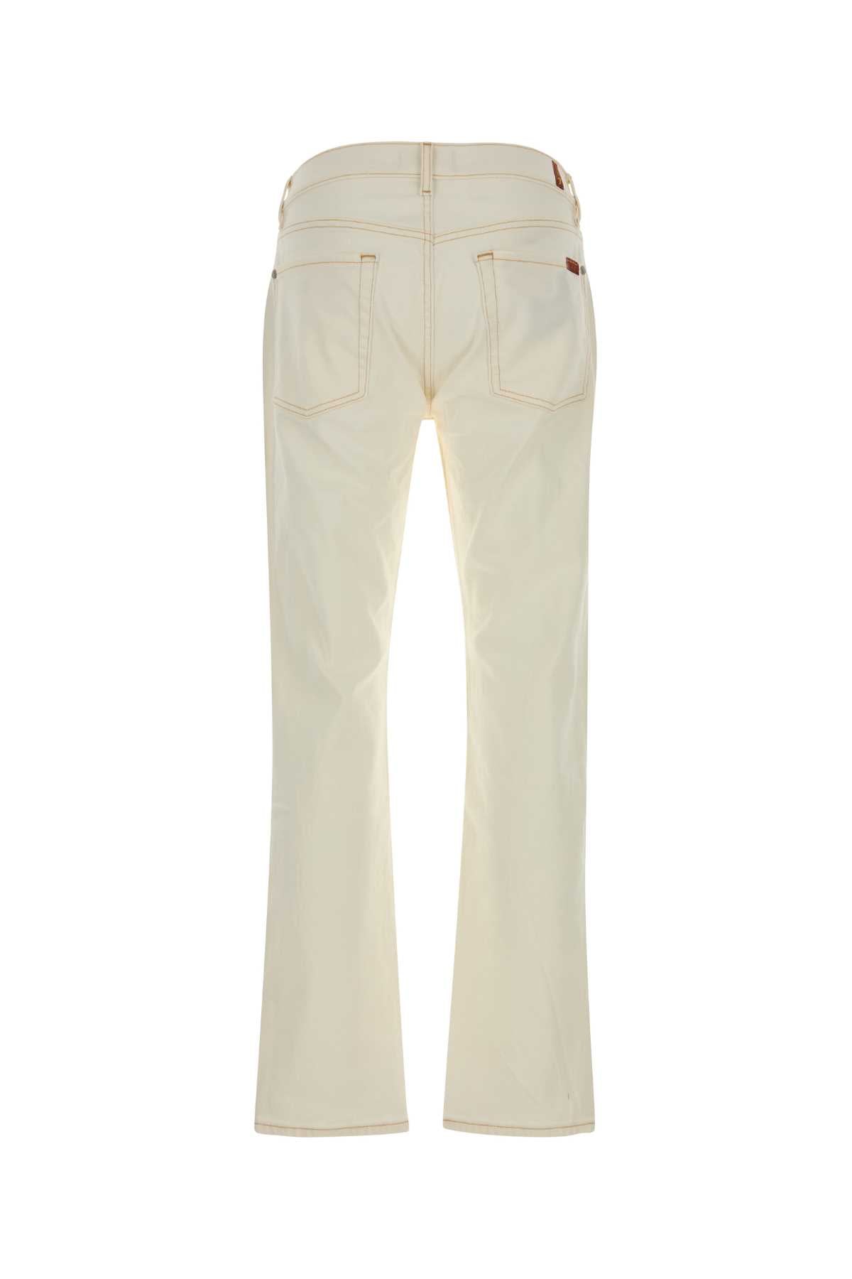 Seven For All Mankind White Stretch Denim Jeans — White