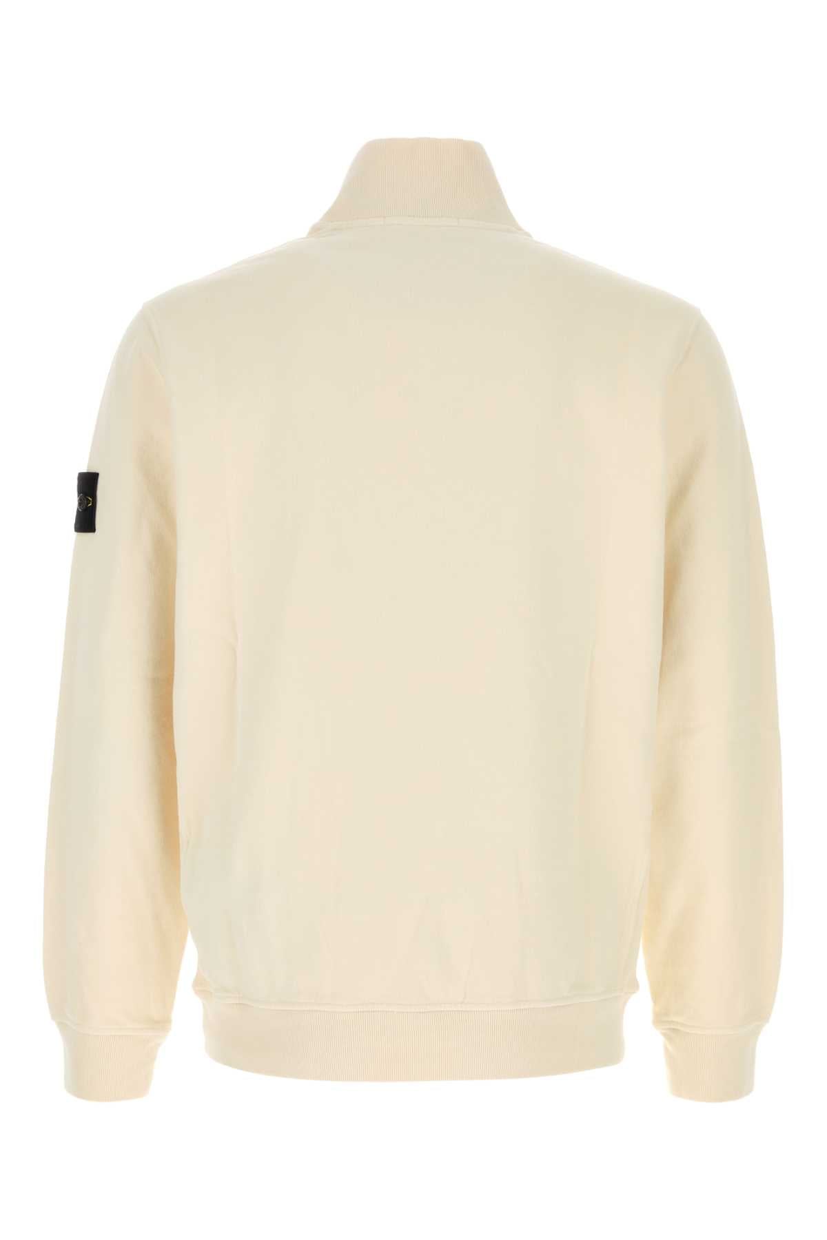 Stone Island Polo Sweatshirt — Cream
