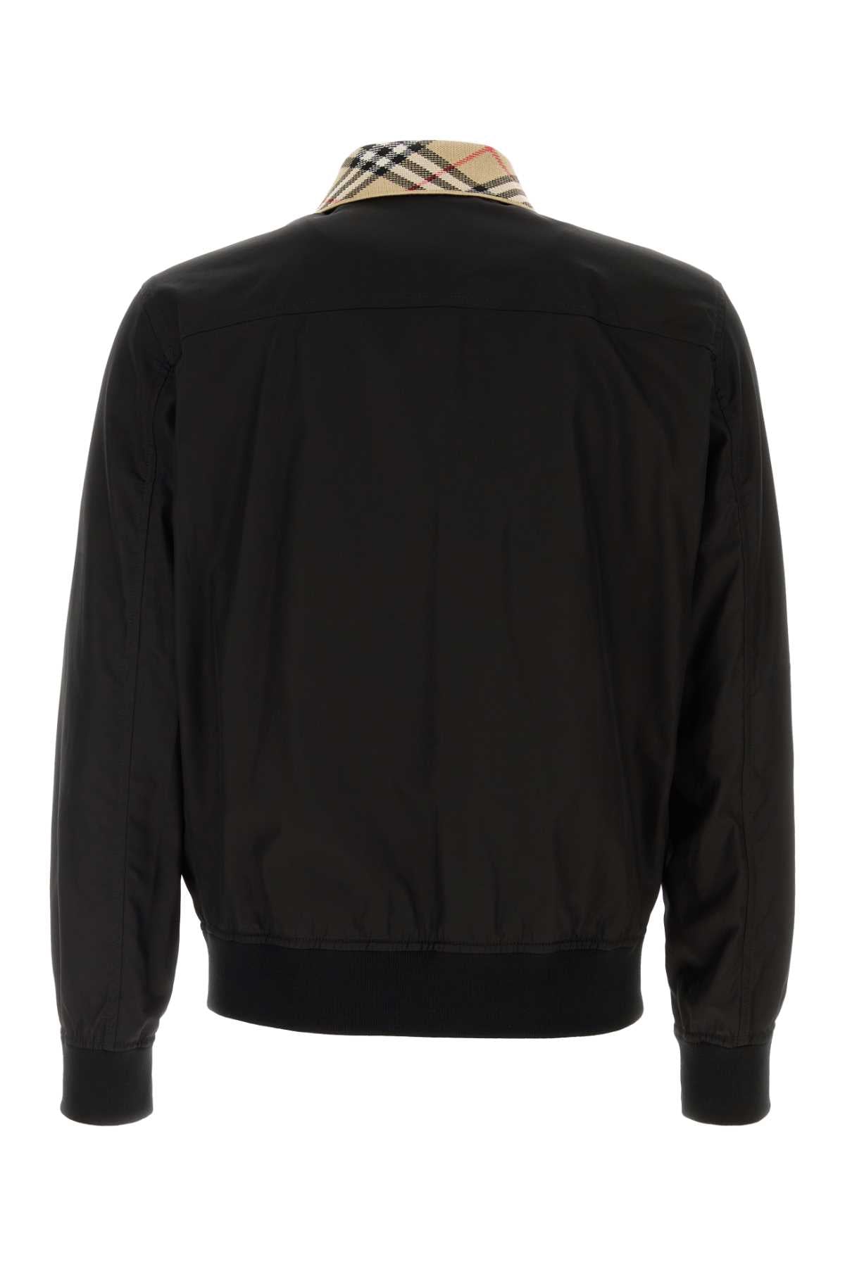 Burberry Vintage Check Collar Jacket — Black