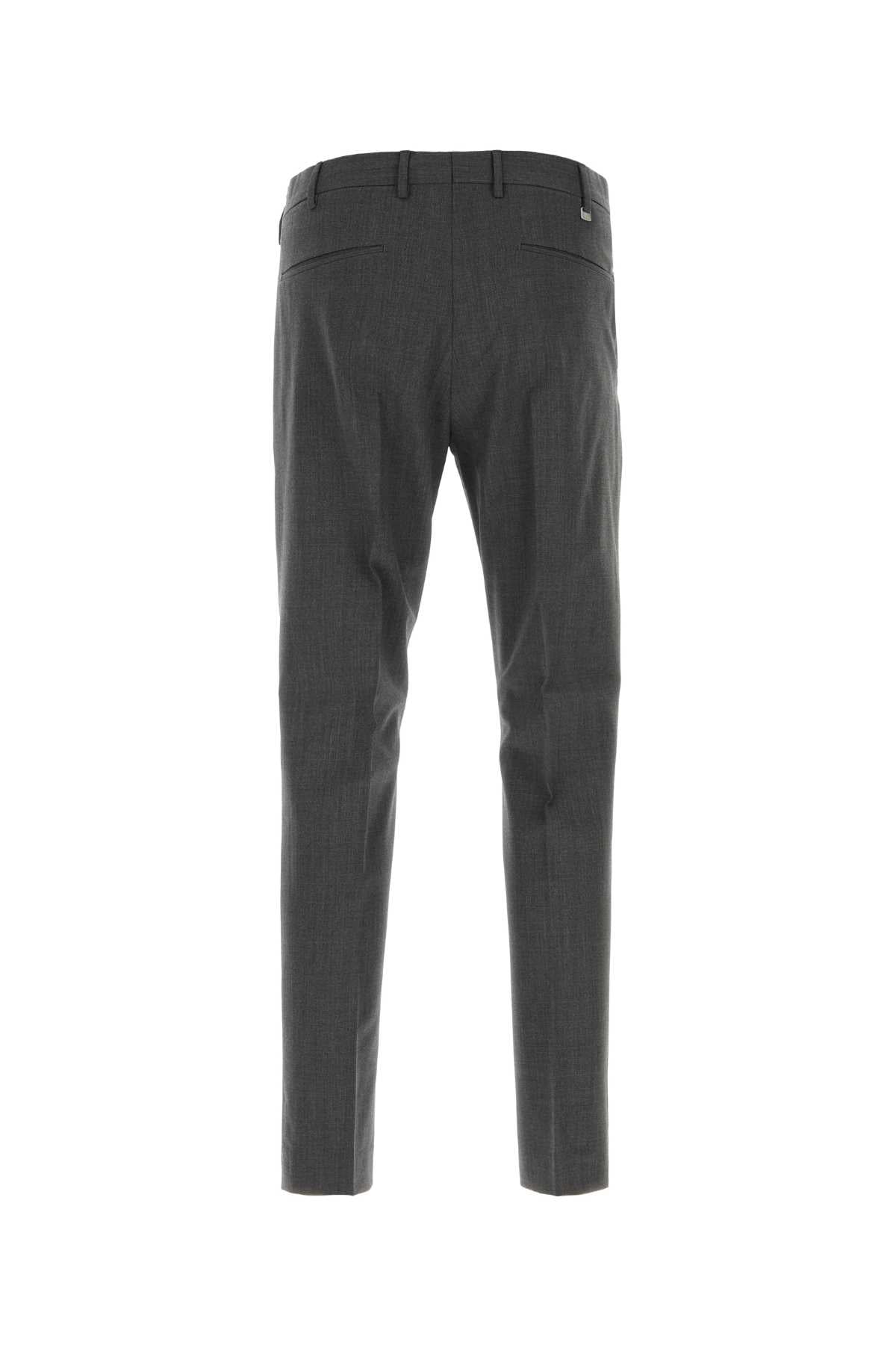 Pt Torino Stretch Virgin Wool Trousers — Gray