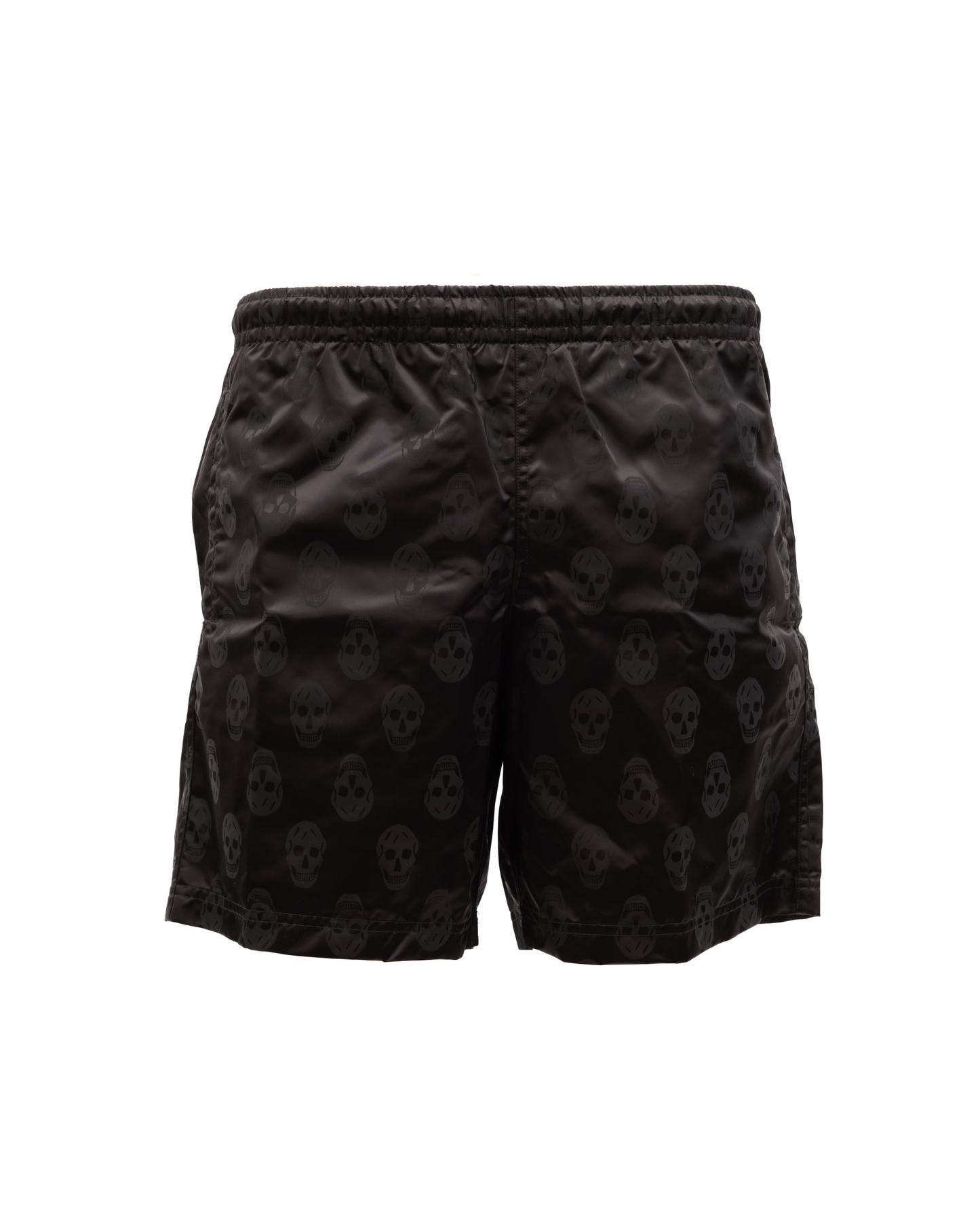 Alexander McQueen Skull-Print Nylon Shorts — Black