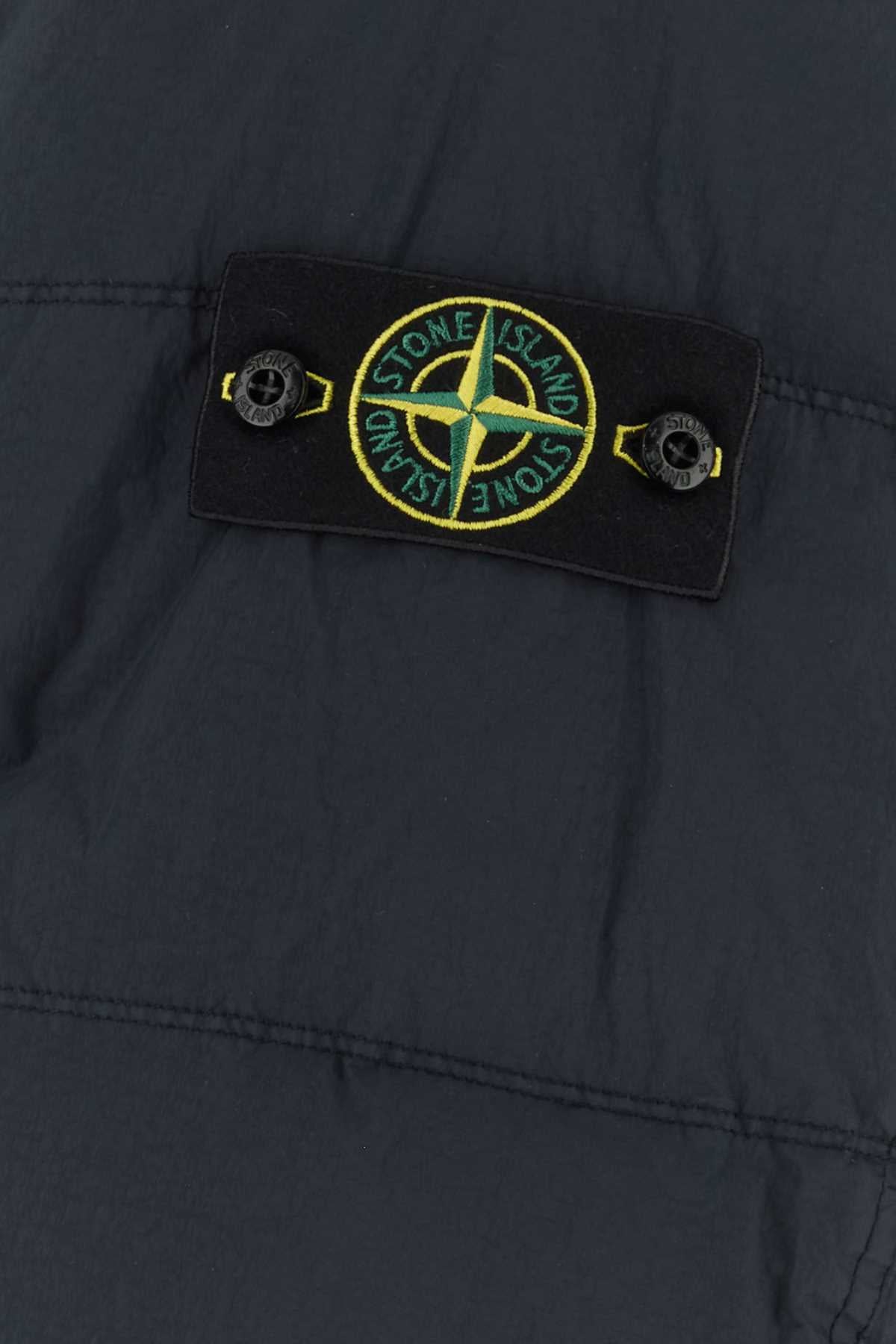 Stone Island Quilted Down Down Jacket — Navy