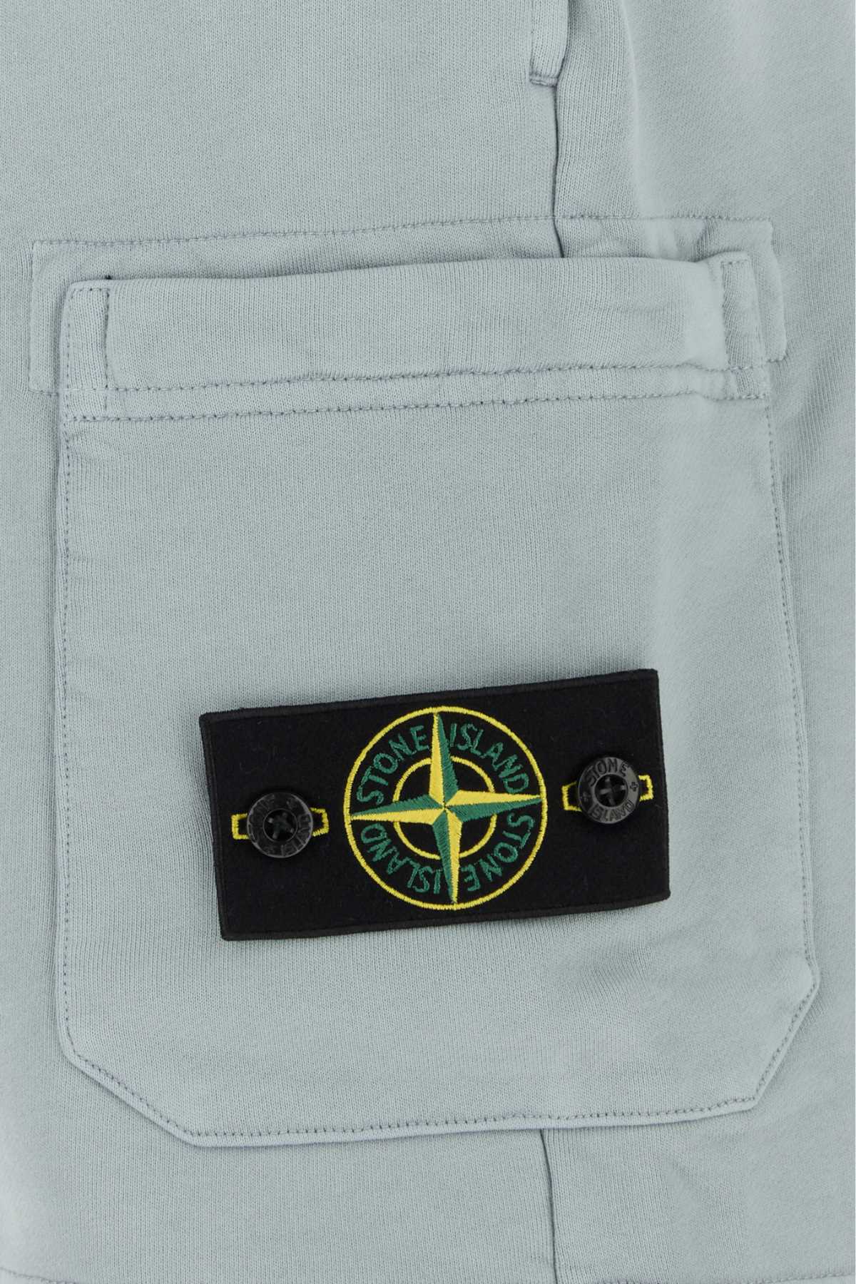 Stone Island Cargo Pocket Cotton Cargo Shorts — Gray
