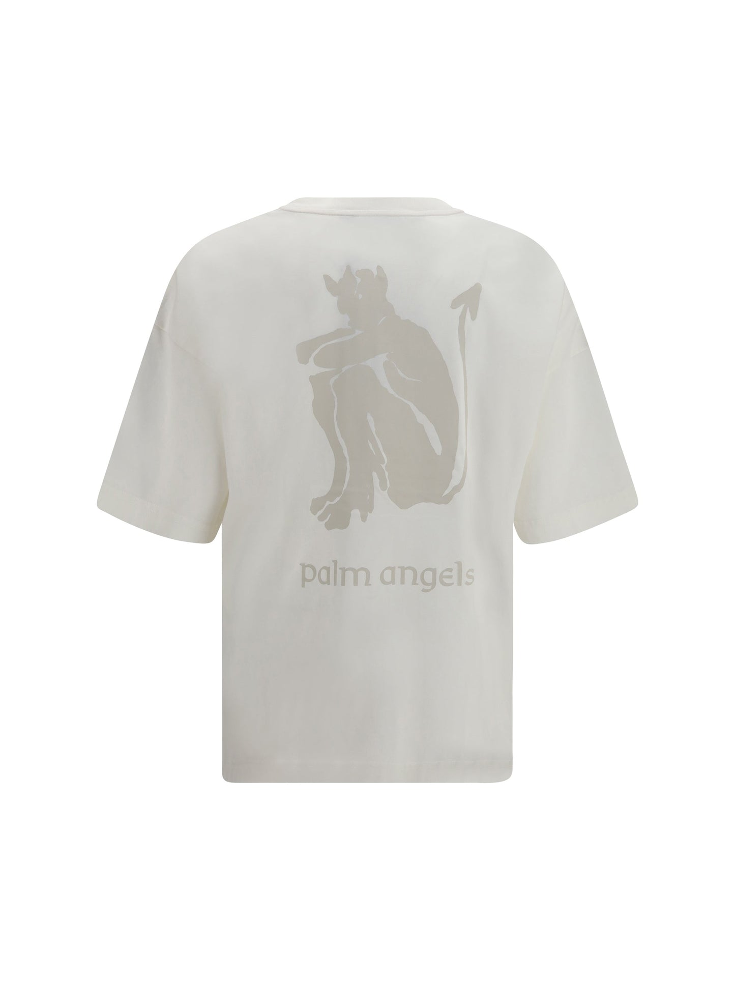 Palm Angels Logo-Embroidered T-Shirt — White