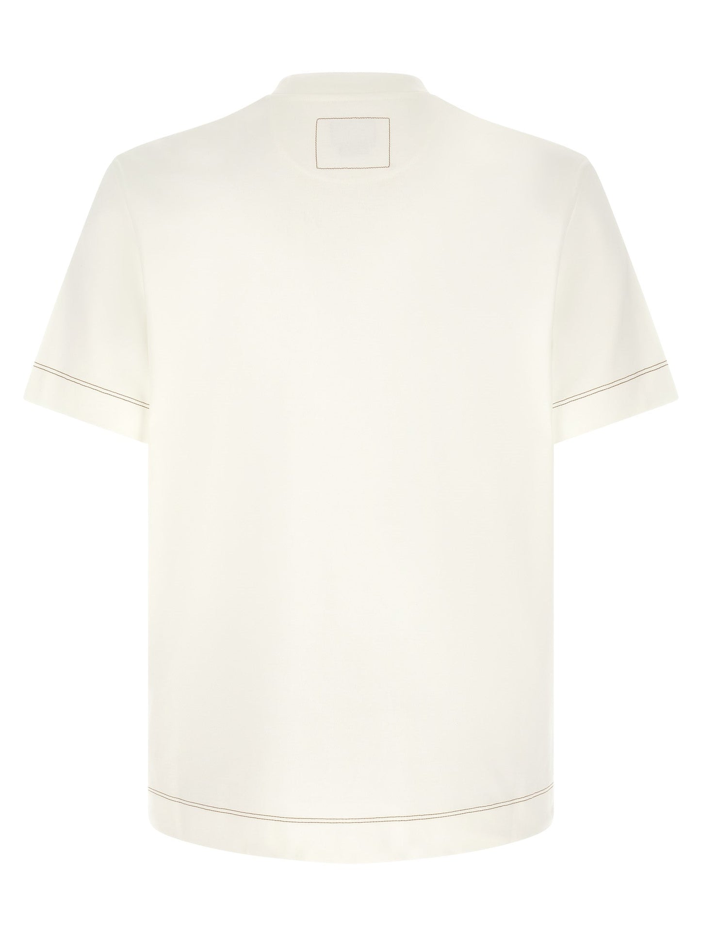 Fendi Logo-Patch Cotton T-Shirt — White