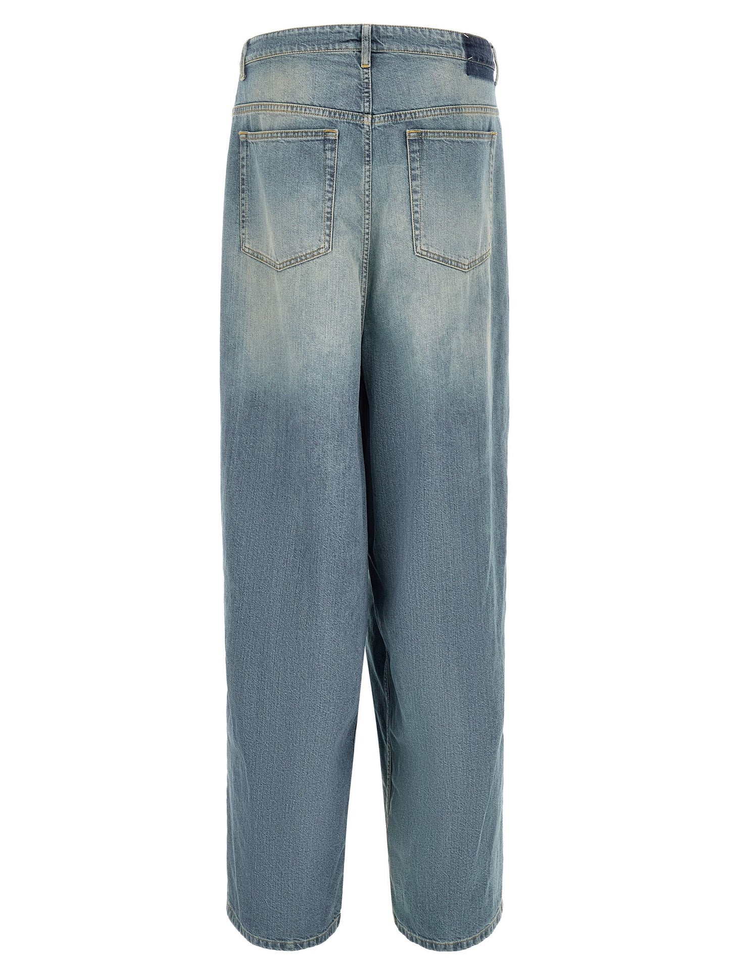 Maison Margiela Deconstructed Light Blue Cotton Jeans — Blue