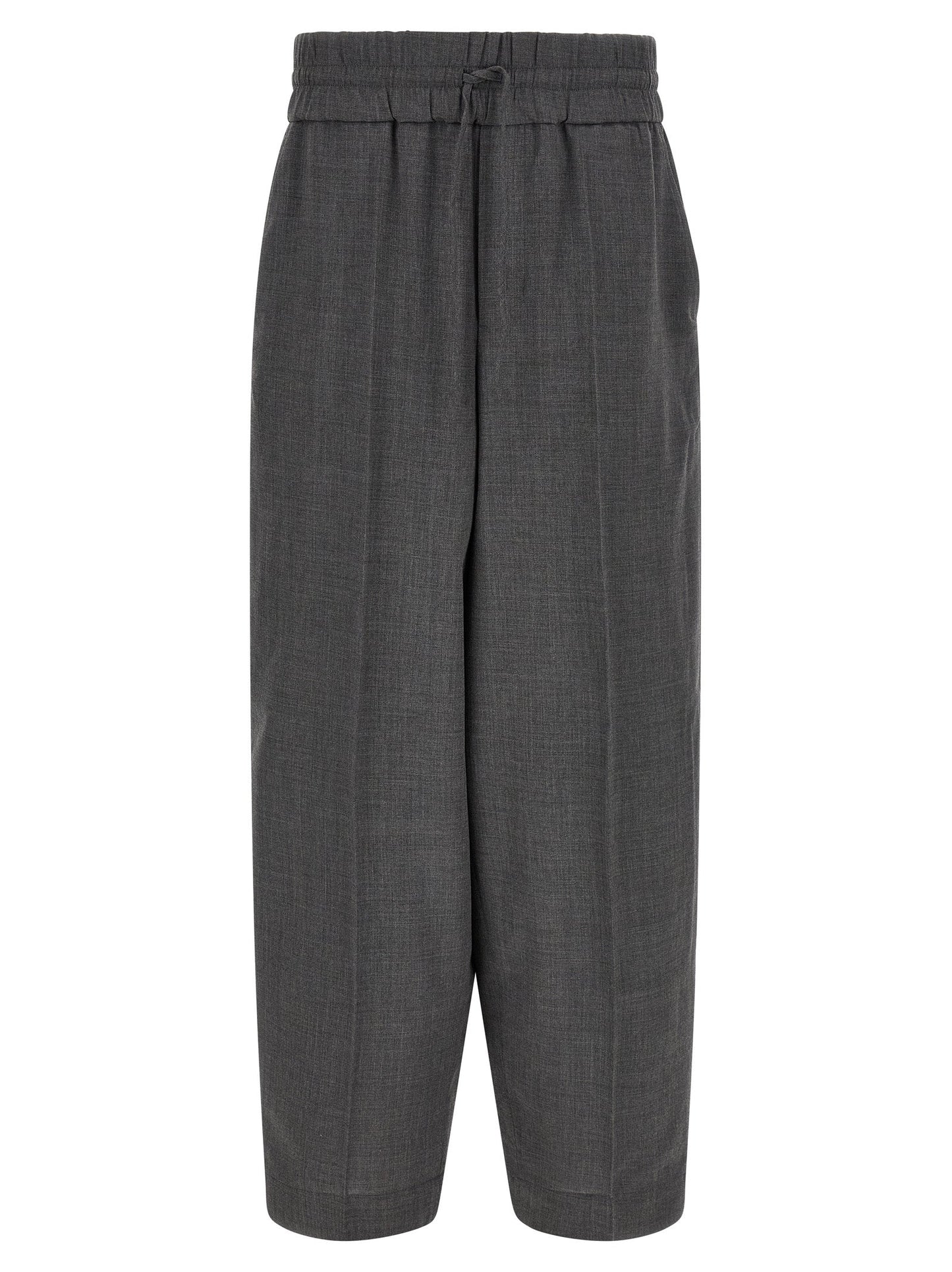 AMI Paris Virgin Wool Trousers — Gray