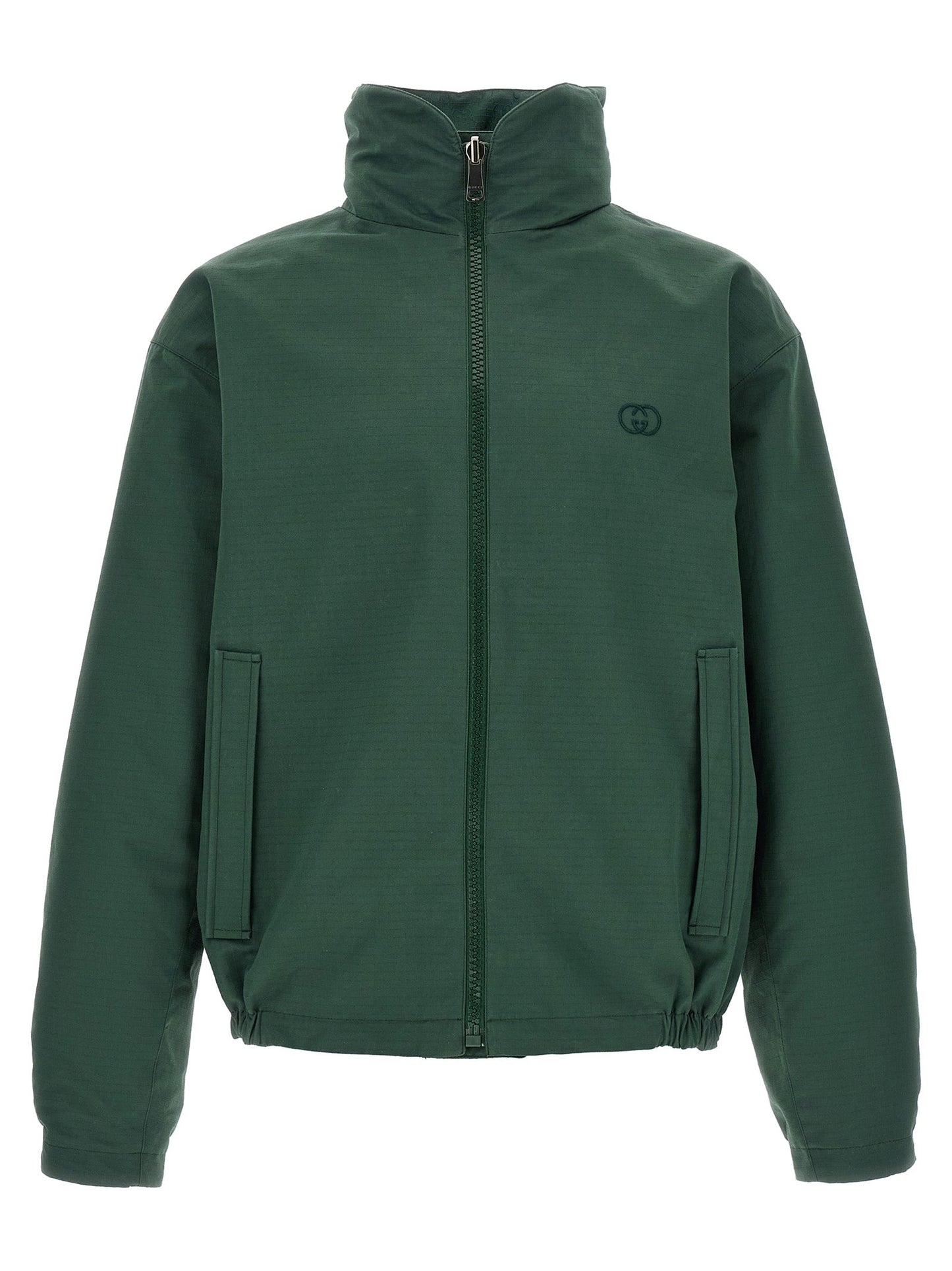 Gucci Reversible Cotton Shell Jacket — Green