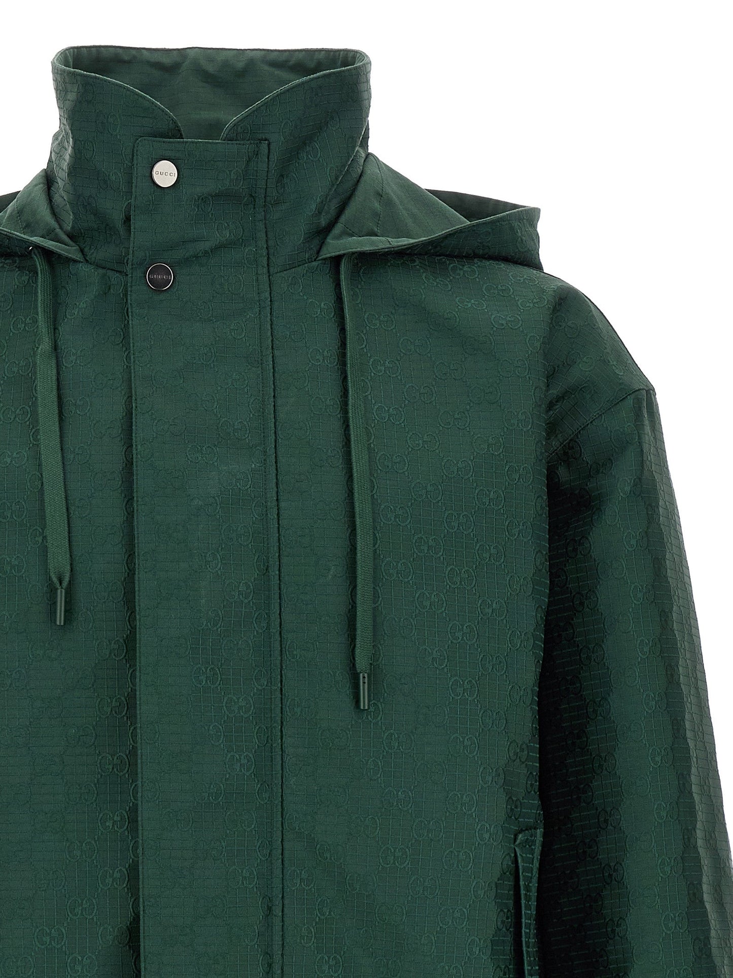 Gucci Reversible Cotton Shell Jacket — Green