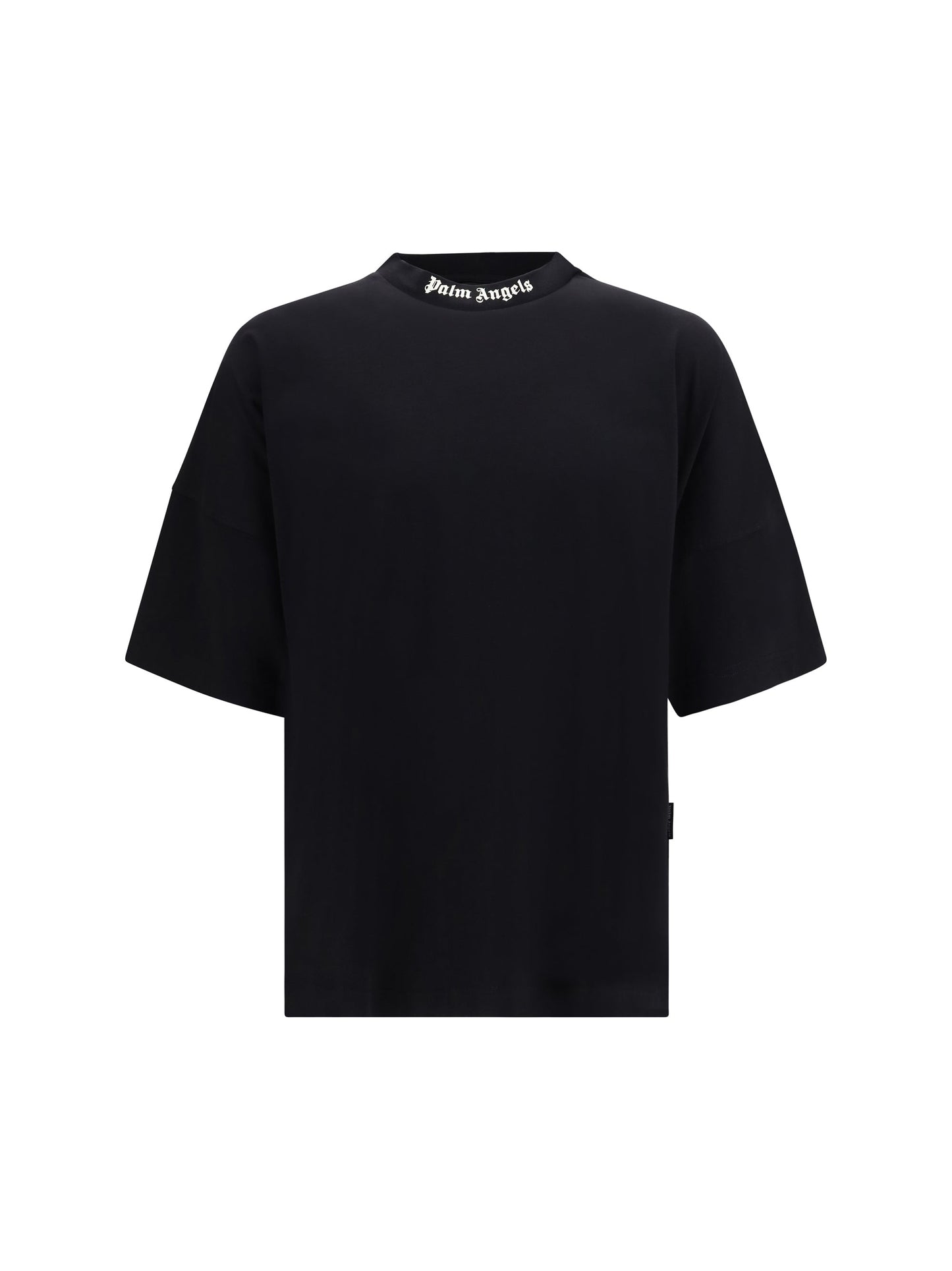 Palm Angels Logo-Print Crew Neck T-Shirt — Black
