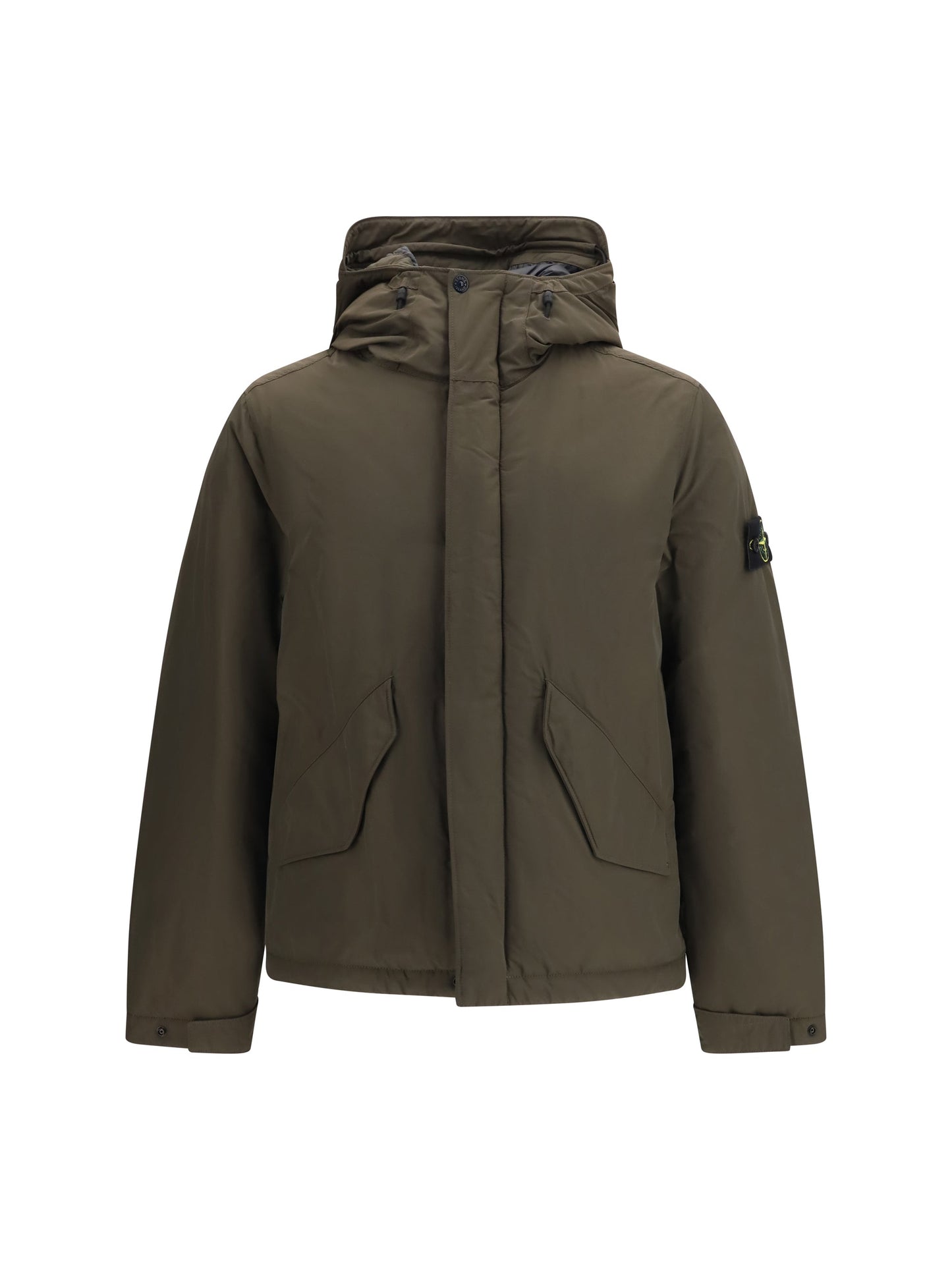 Stone Island Padded Micro Twill Down Jacket — Gray