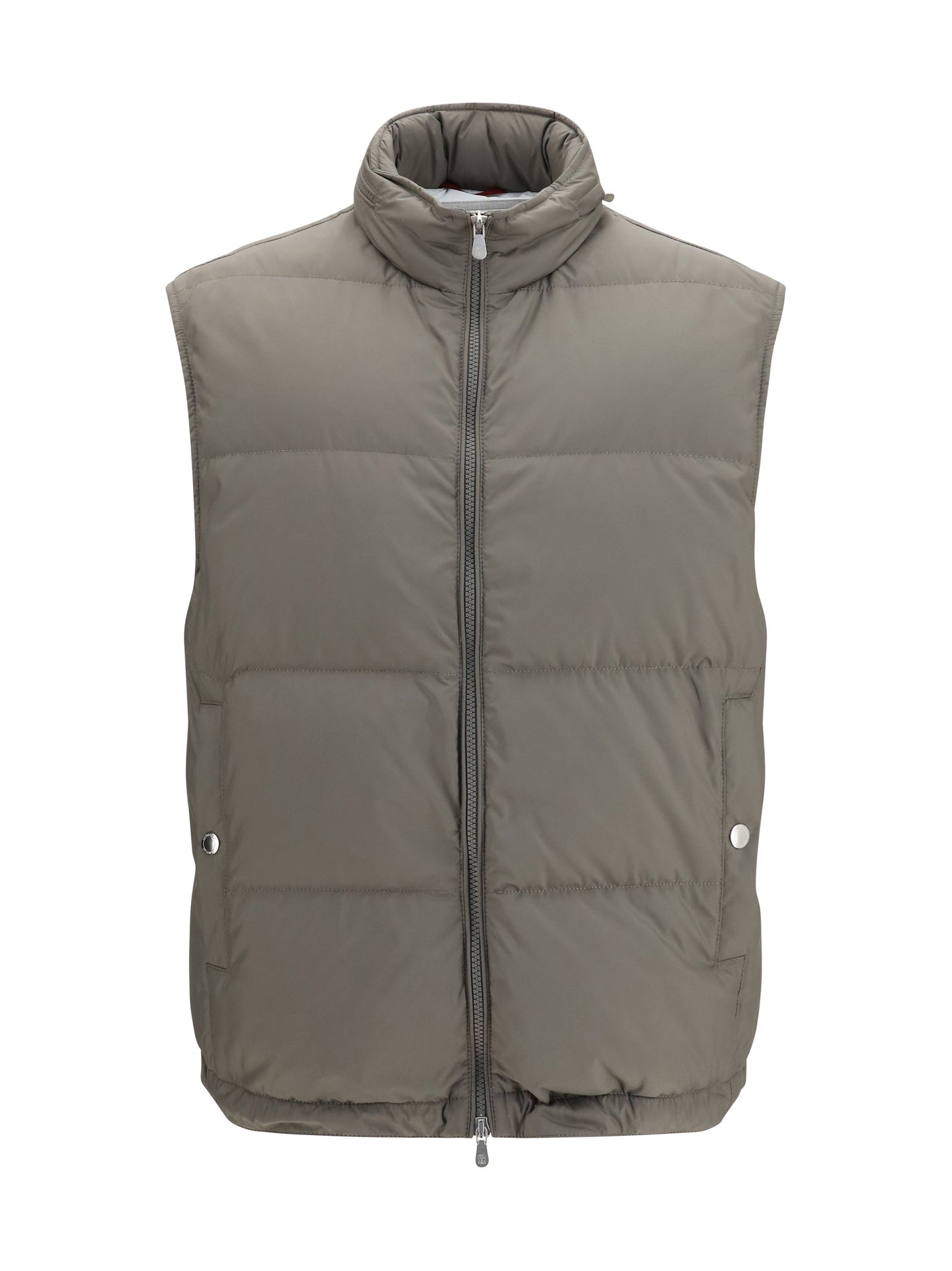 Brunello Cucinelli Quilted Padded Gilet — Gray