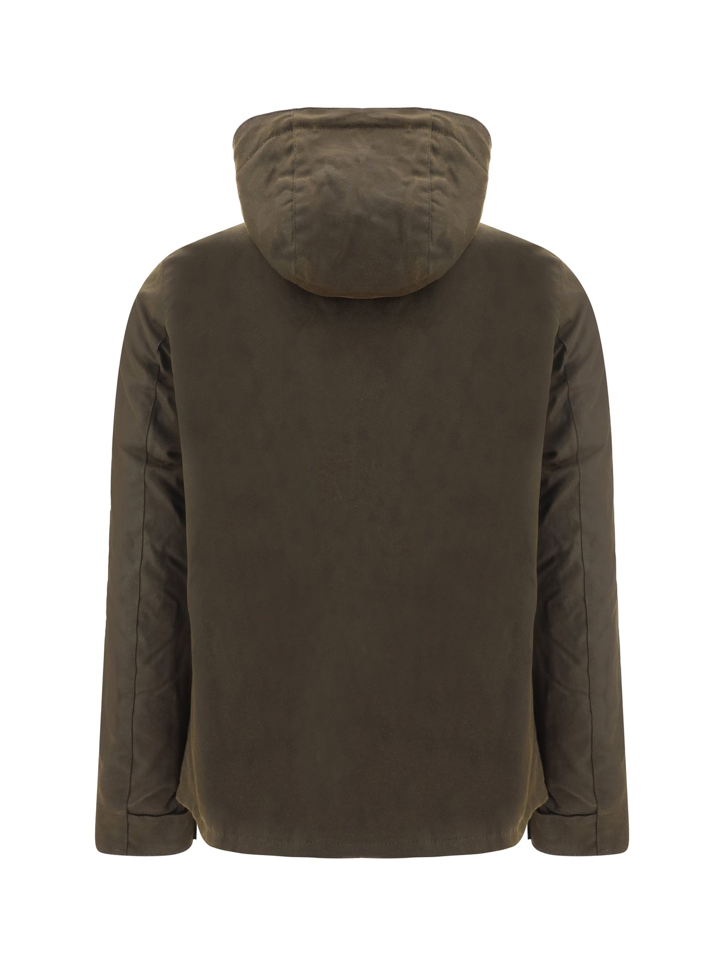 Barbour Hooded Cotton Jacket — Olive