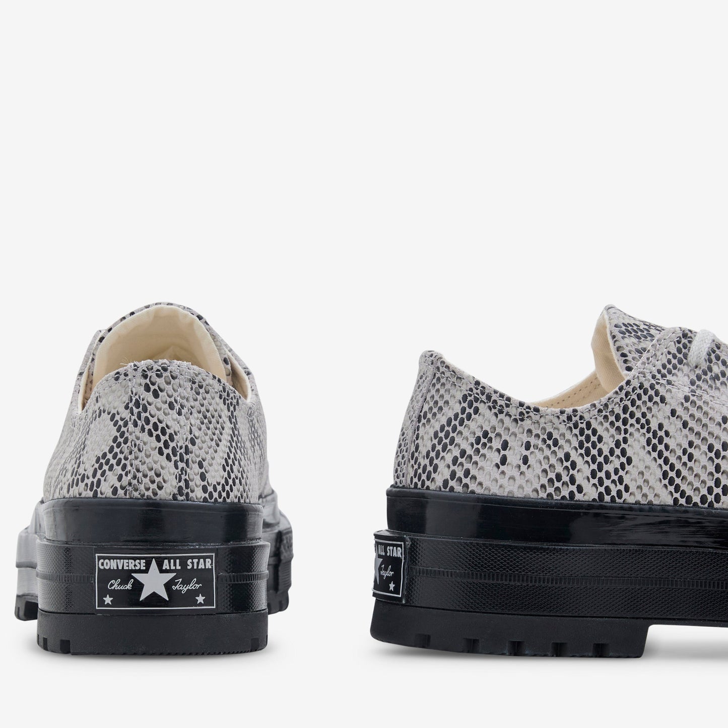 Chuck '70 Formal Suede Snake Print Low Barely Grey | Black