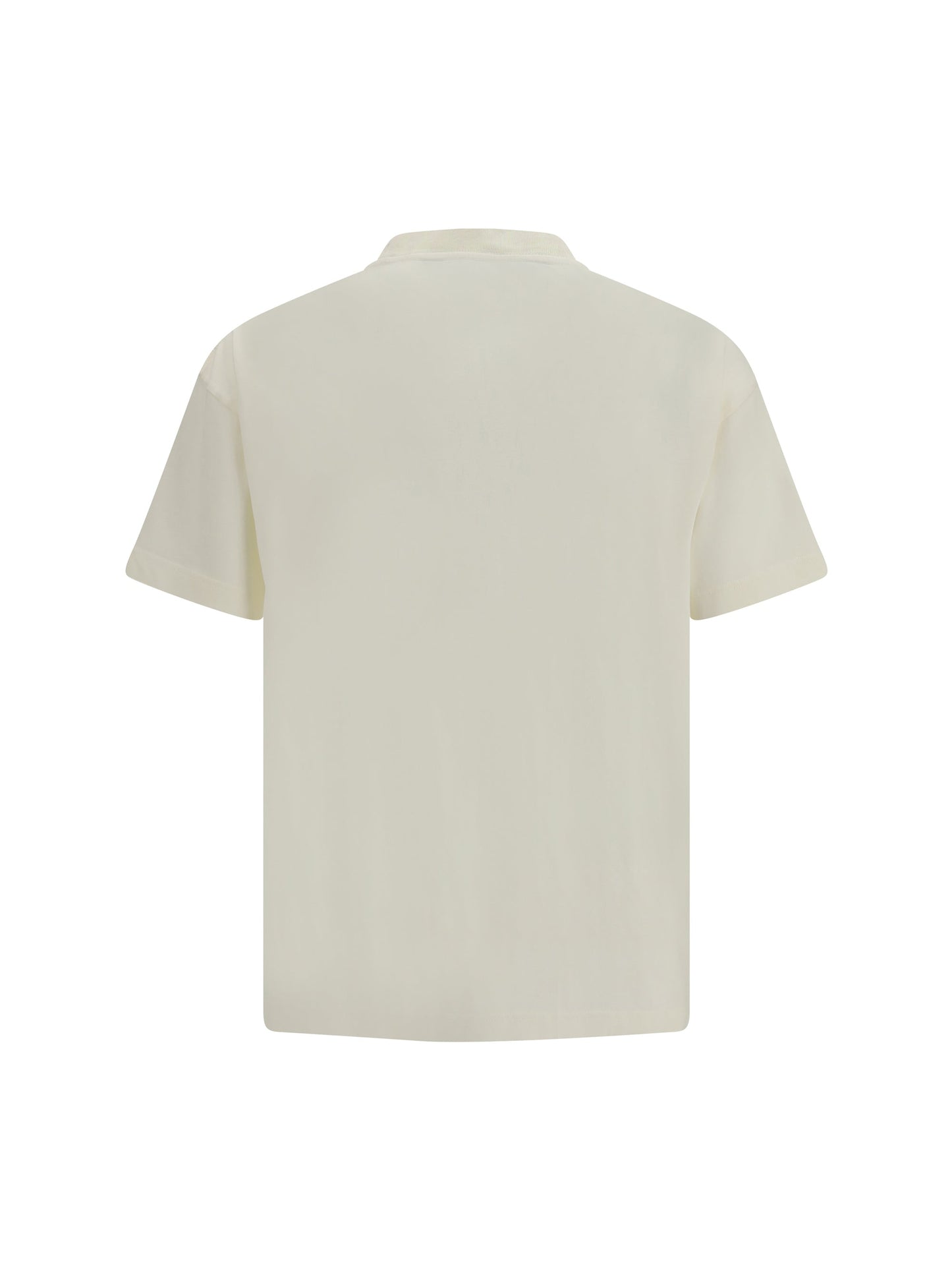 Palm Angels Ribbed Crew Neck with Chest Pocket T-Shirt — White
