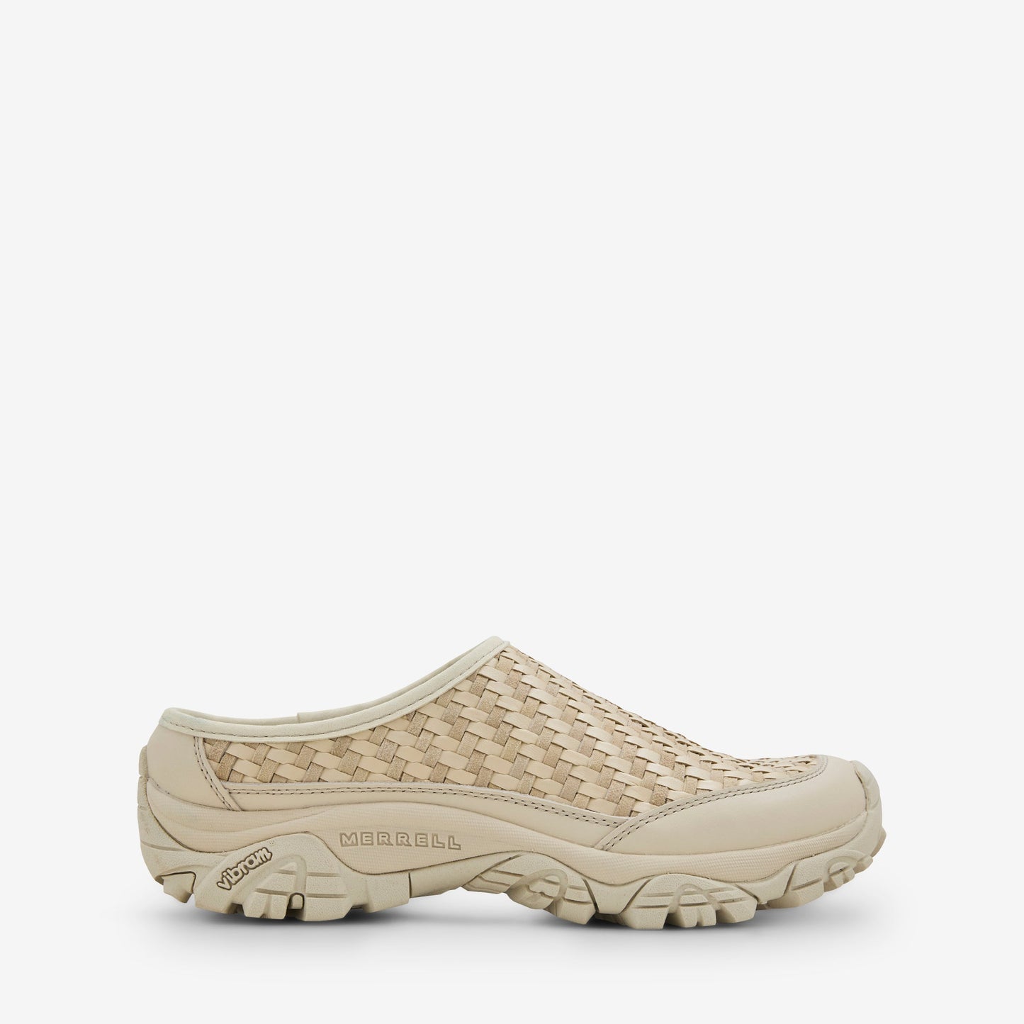 Moab 2 Slide Woven Leather Stucco