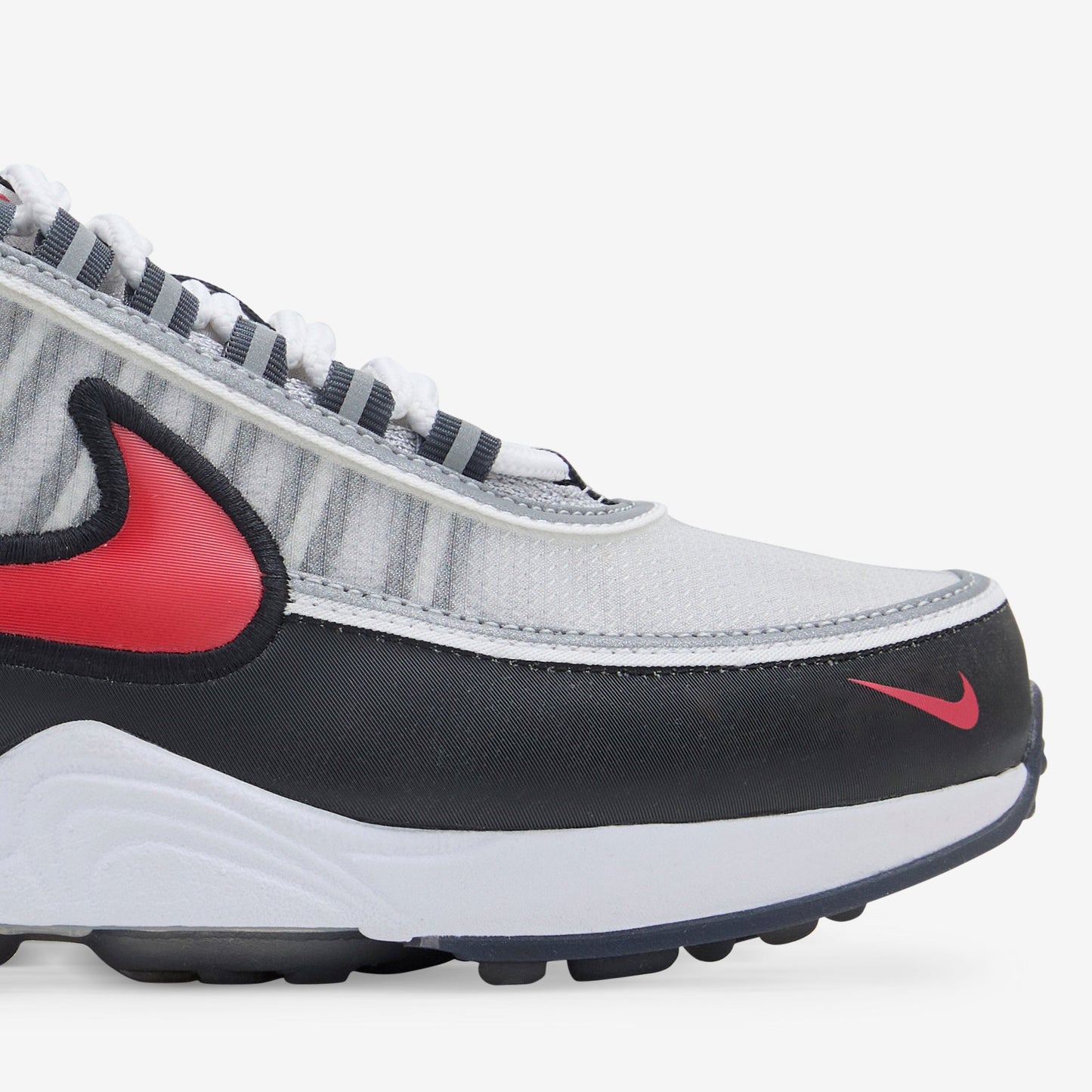 Air Zoom Spiridon Metallic Silver | Sport Red | Black | White