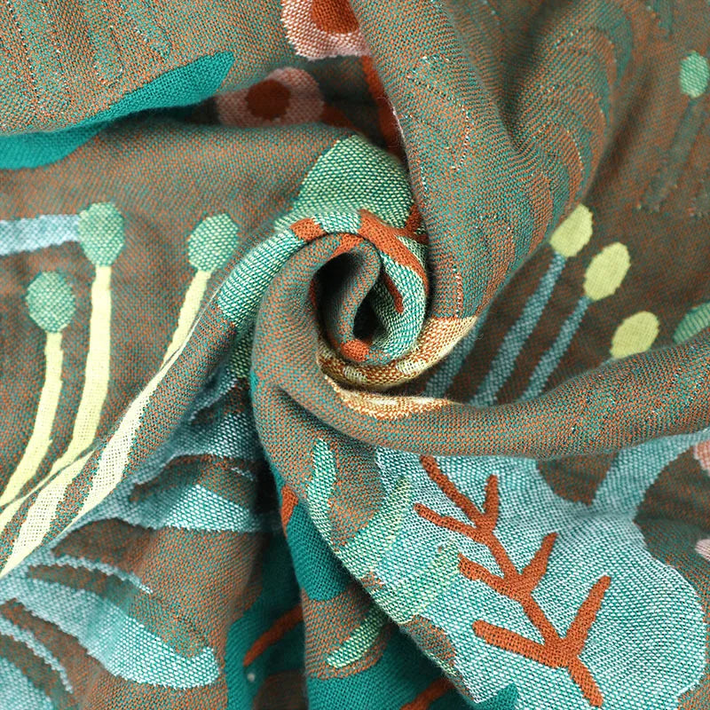 Textile City Jungle Tiger 6 Layer Cotton Gauze Towel Quilt Green Summer Cool Office Comfy Single Blanket Sofa Cover Blanket