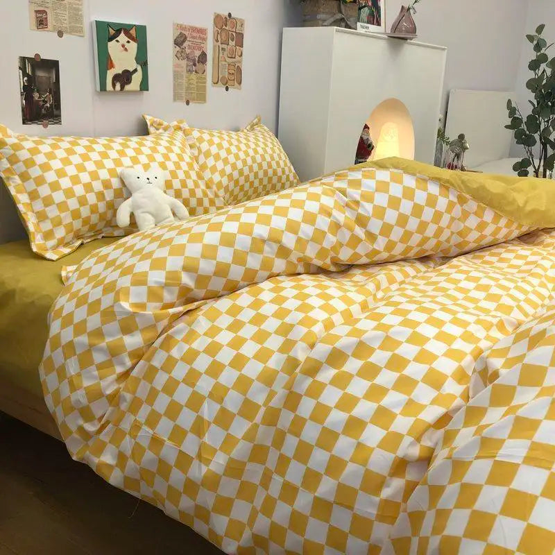 Ins Bedding Set Bed Linen 2 Bedrooms Duvet Cover For Girl Adults Bedspread Flat Sheet Quilt Cover King 220x240 Cover
