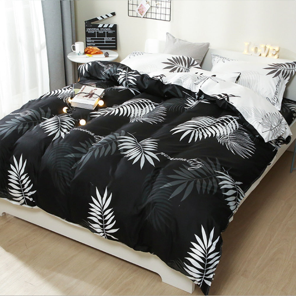 Cartoon Pattern 4-Piece Flat Sheet Quilt Cover Pillow Case Family Bed Sheet Children's Bedding Set 4-Piece Set