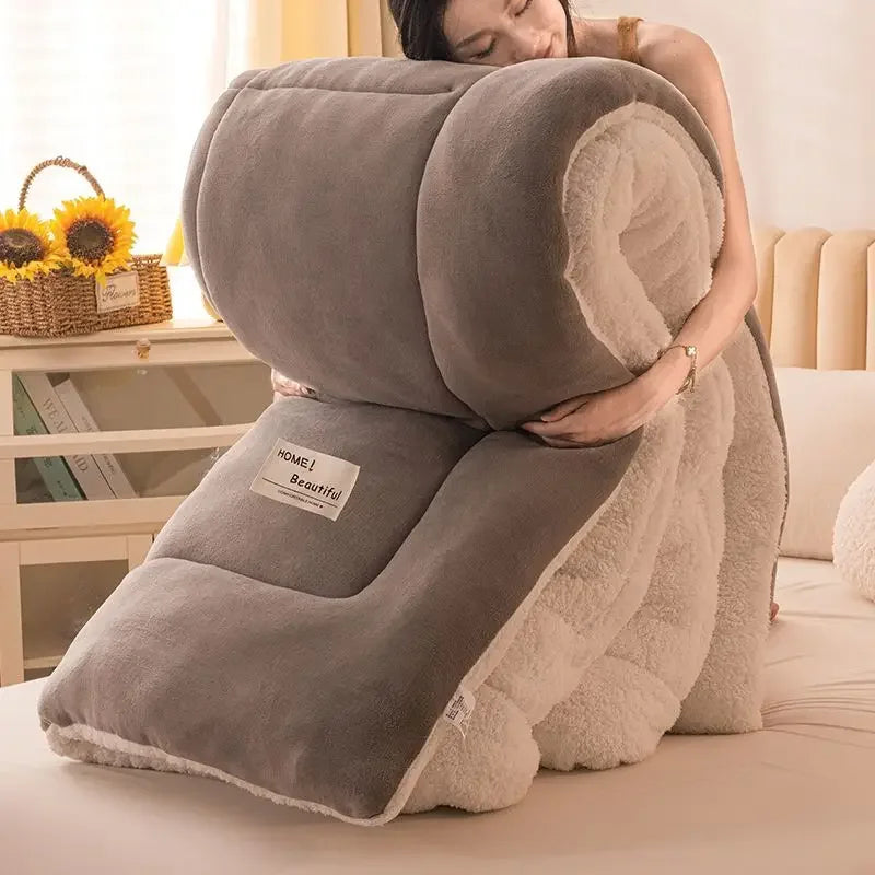 New Silk Cotton Quilt Winter Quilt and Cotton Quilt Are Thickened To Keep Warm Winter Single and Double Duvet with Plush Core