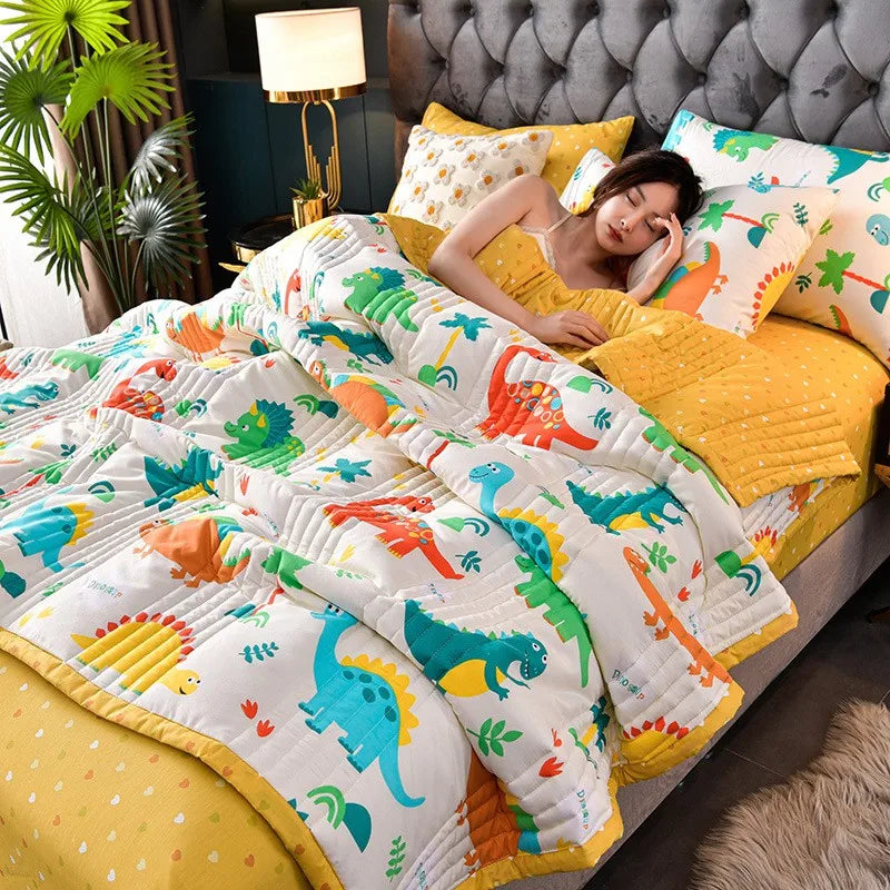 Home Textile Bedding Quilt Blankets Throw Bedspread Summer Quilt King Queen Twin Washed Cotton Comforter Bed Quilted Quilt