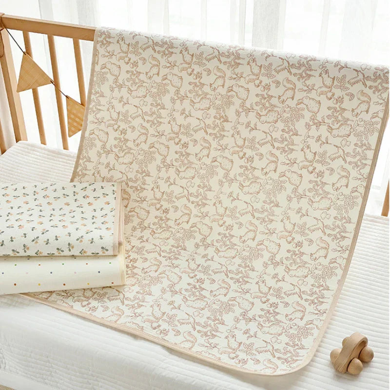 Cotton Baby Diaper Changing Mat Washable Large Size Diaper Changing Pad Covers Waterproof Children's Bed Sheet Bedding Items