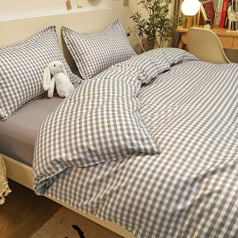 Ins Bedding Set Bed Linen 2 Bedrooms Duvet Cover For Girl Adults Bedspread Flat Sheet Quilt Cover King 220x240 Cover