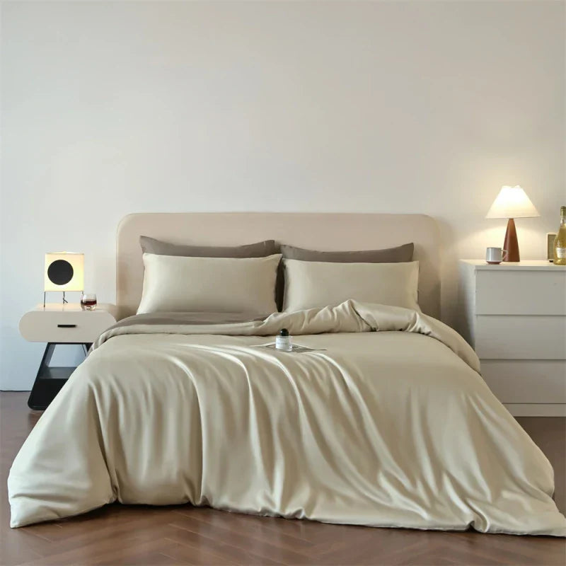 100s Lyocell Silkly Bedding Sets Summer Bed Linens Ru Europe Queen King Single Size Pillowcase Sheet Duvet Cover