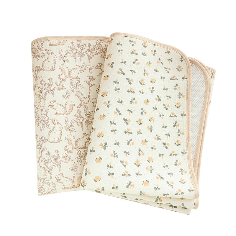 Cotton Baby Diaper Changing Mat Washable Large Size Diaper Changing Pad Covers Waterproof Children's Bed Sheet Bedding Items