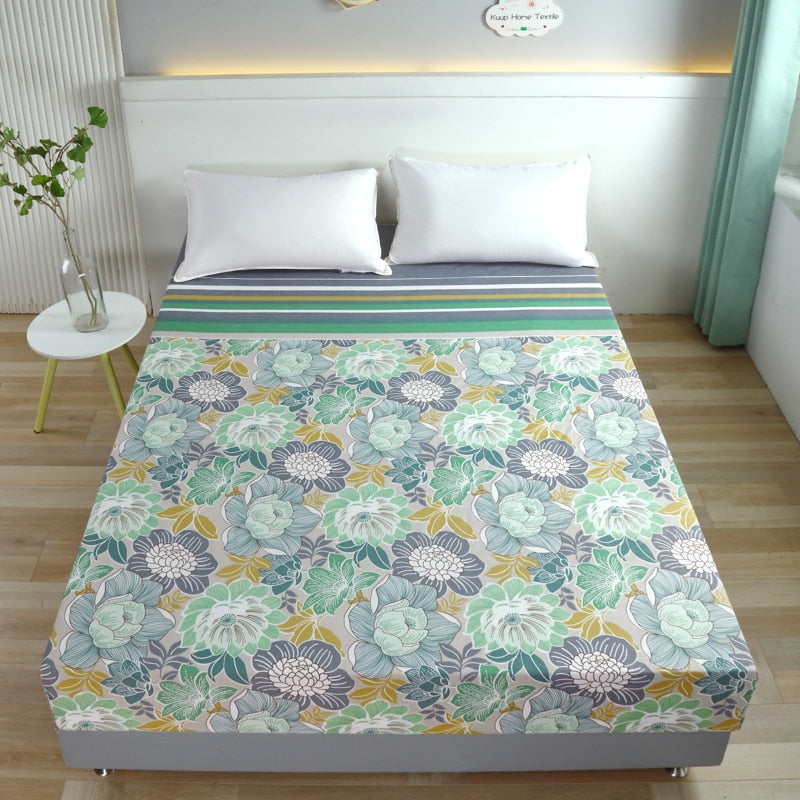 Cartoon Bed Sheet Polyester Mattress Bed Cover (No Pillowcase) Soft Comfortable Sheet Bedding Room Decor Bed Pad Home Protection