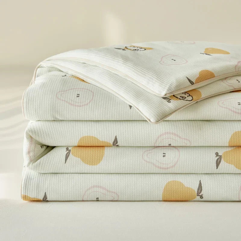 Summer Quilt Class A Knitted Aerobic Cotton Printed Soybean Quilt Summer Bedspread Home Textiles