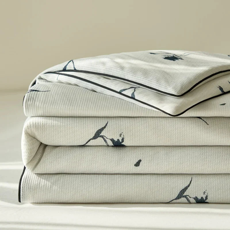 Summer Quilt  Class A Knitted Aerobic Cotton Printed Soybean Quilt Summer Bedspread Home Textiles