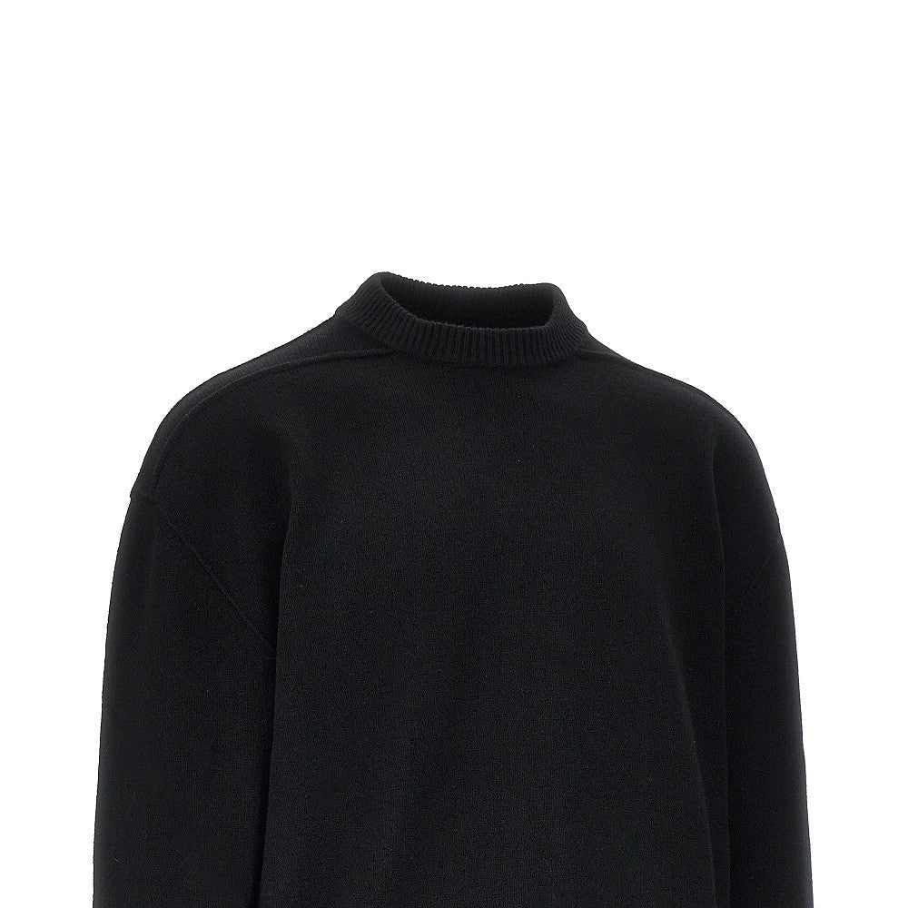 Rick Owens Wool Crew Neck Sweater — Black