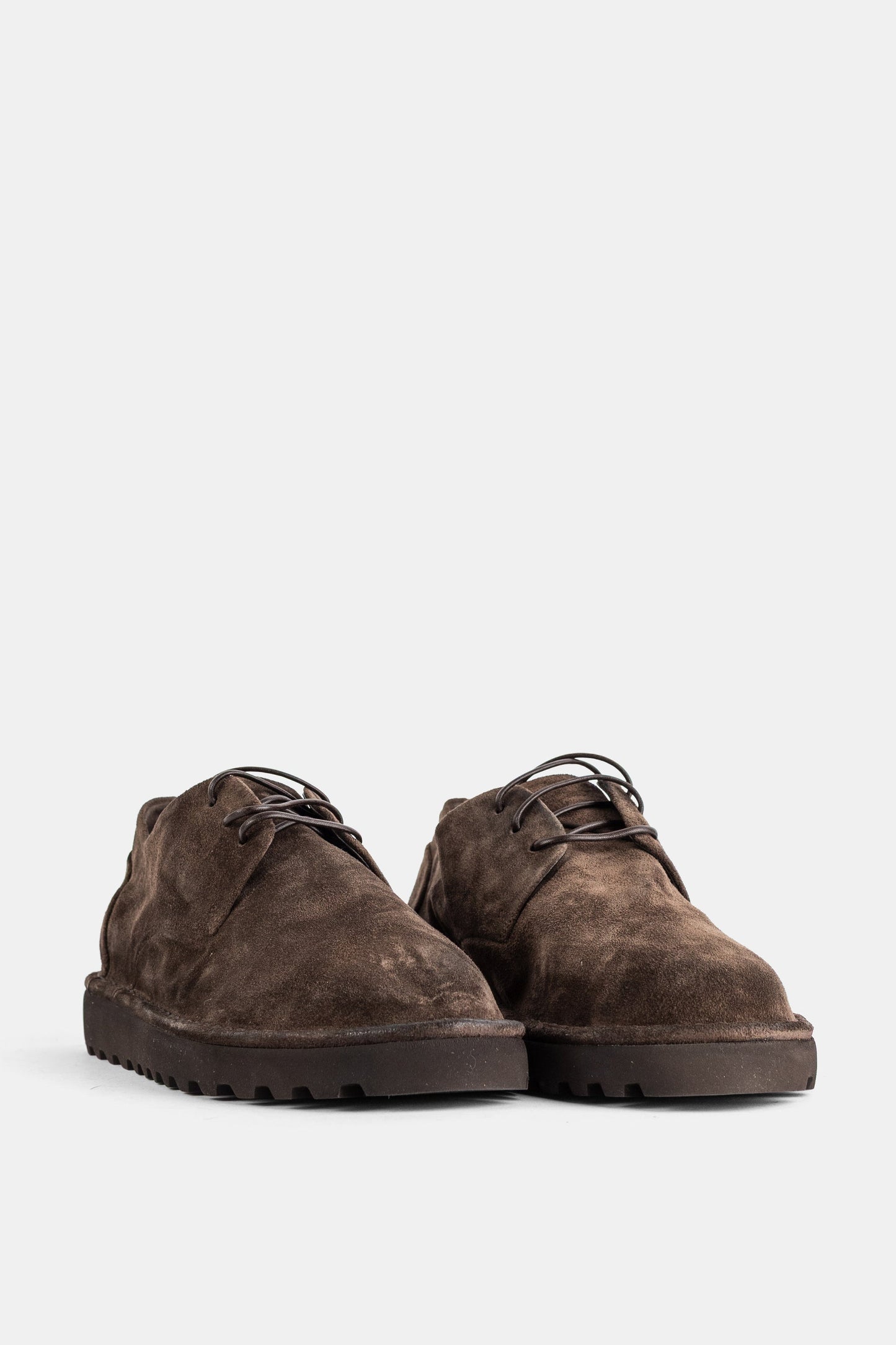 Marsell Suede Lace-Up Boot — Brown