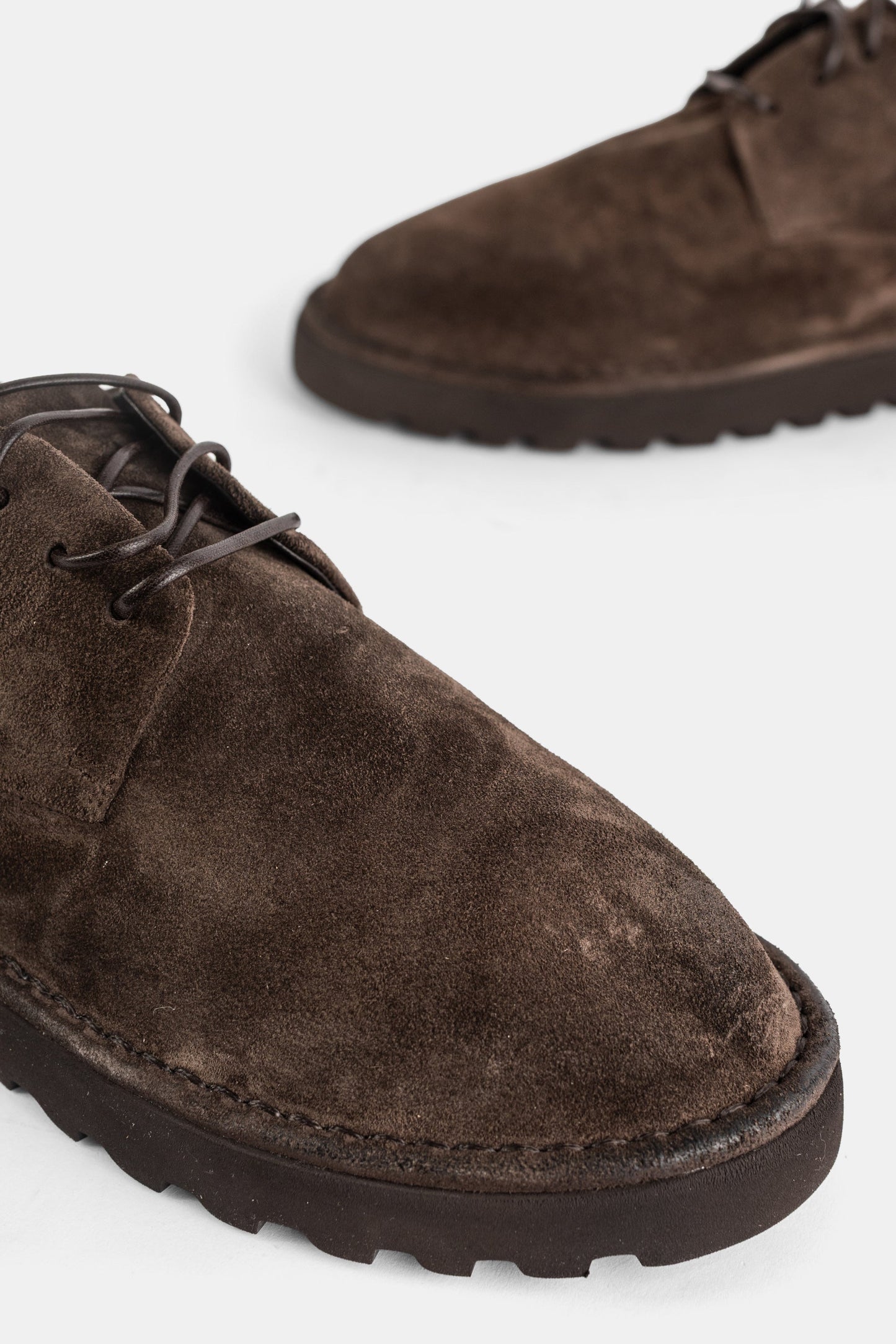 Marsell Suede Lace-Up Boot — Brown
