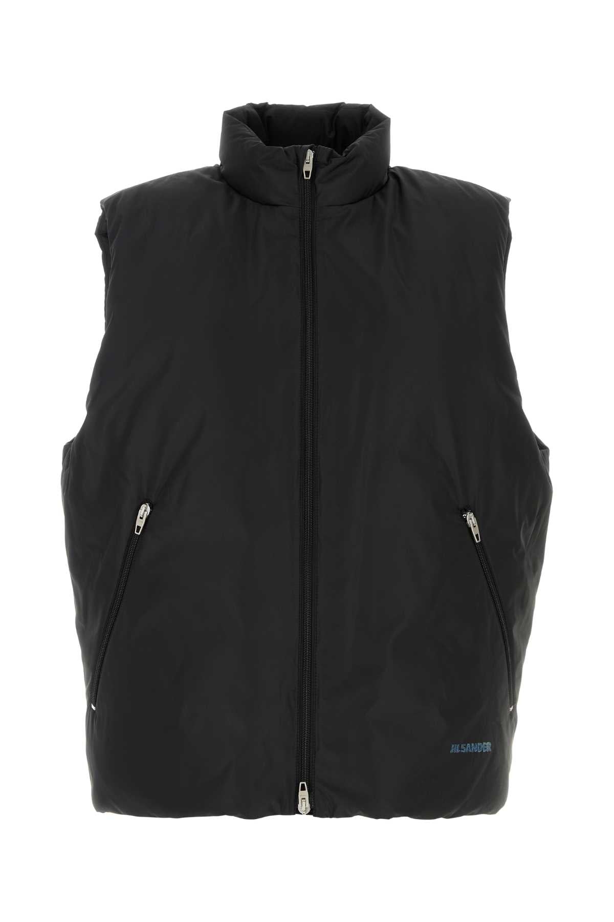 Jil Sander Down-Filled Puffer Vest — Black