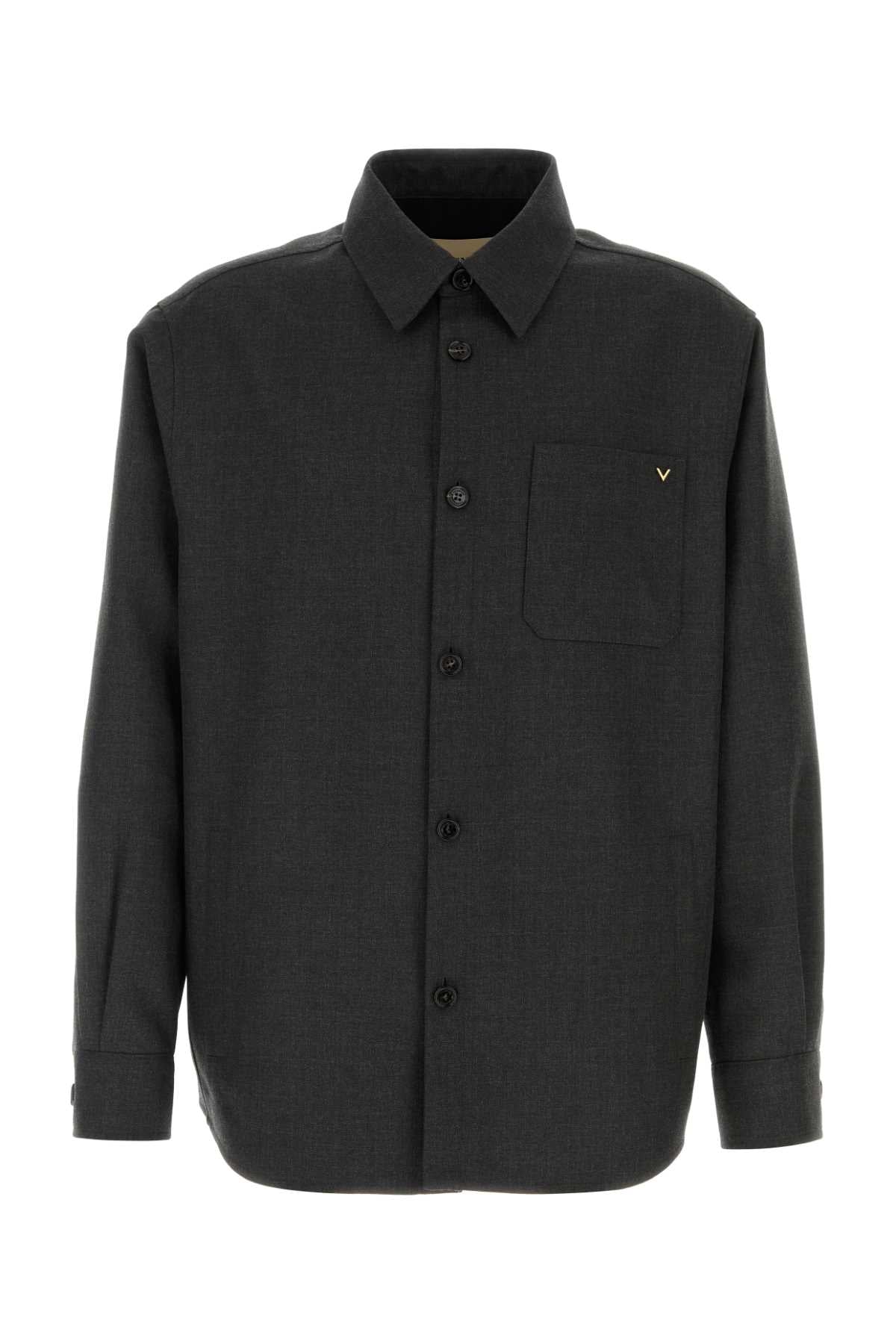 Valentino Garavani Vgold Overshirt — Gray