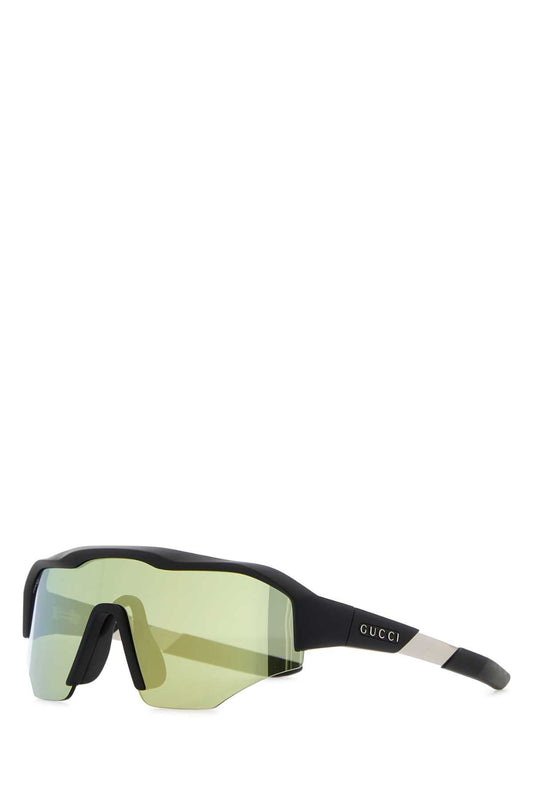 Gucci GG2017S Acetate Shield Sunglasses — Black
