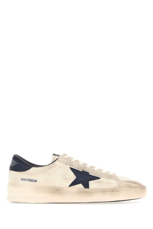 Golden Goose Deluxe Brand Canvas & Suede Low-Top Sneaker — Beige