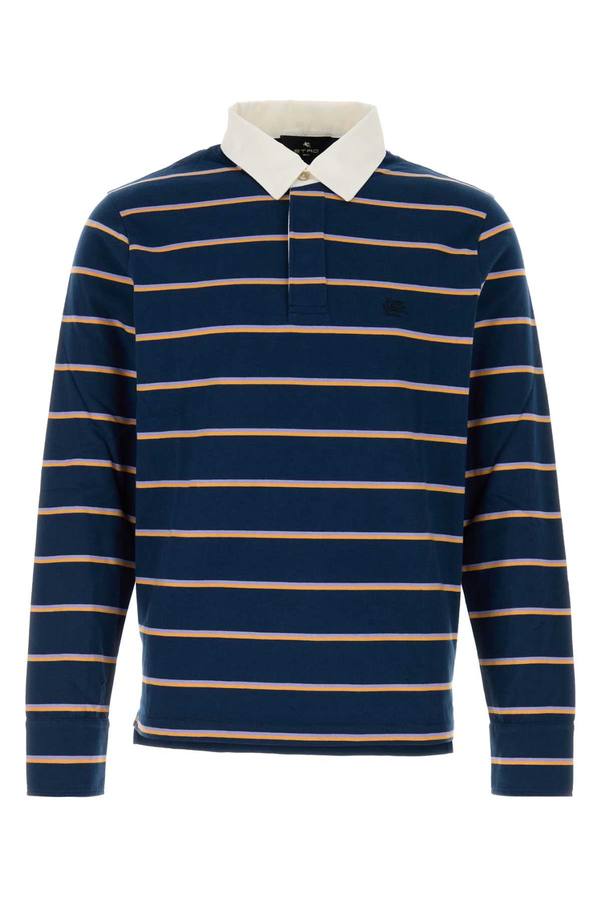 Etro Stripes Polo Shirt — Navy