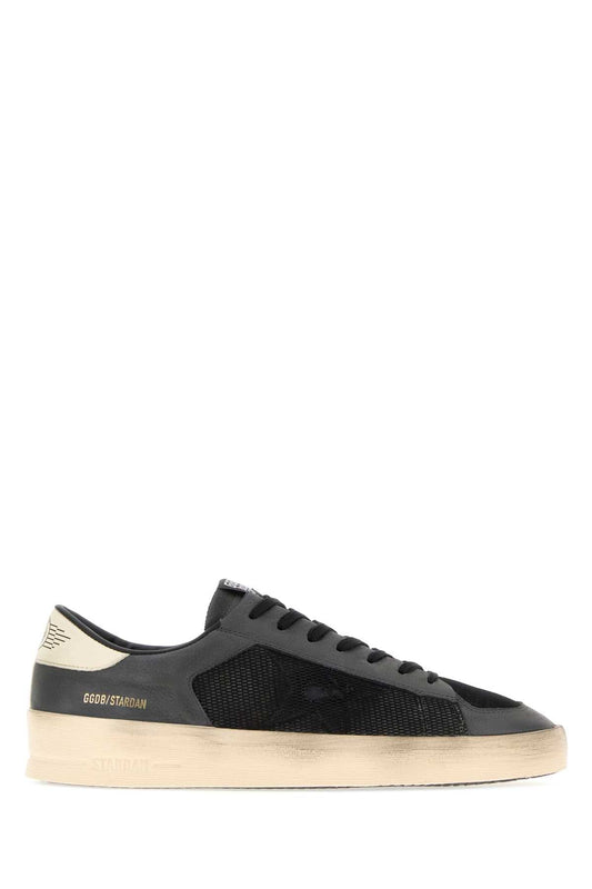 Golden Goose Deluxe Brand Mesh-Panel Low-Top Sneaker — Black