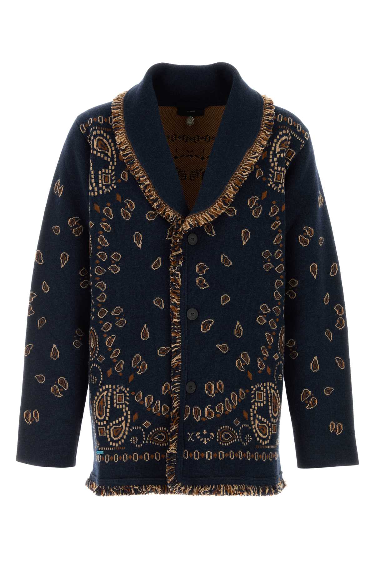 Alanui Jacquard Cardigan — Navy