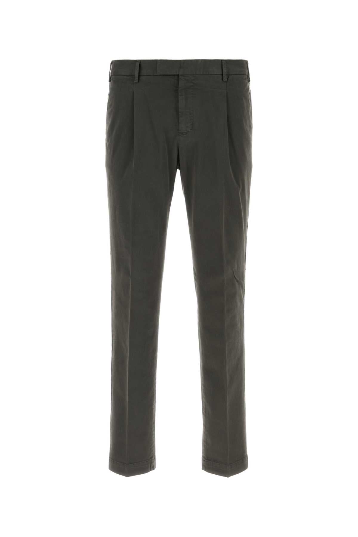 Pt Torino Stretch Cotton Trousers — Gray