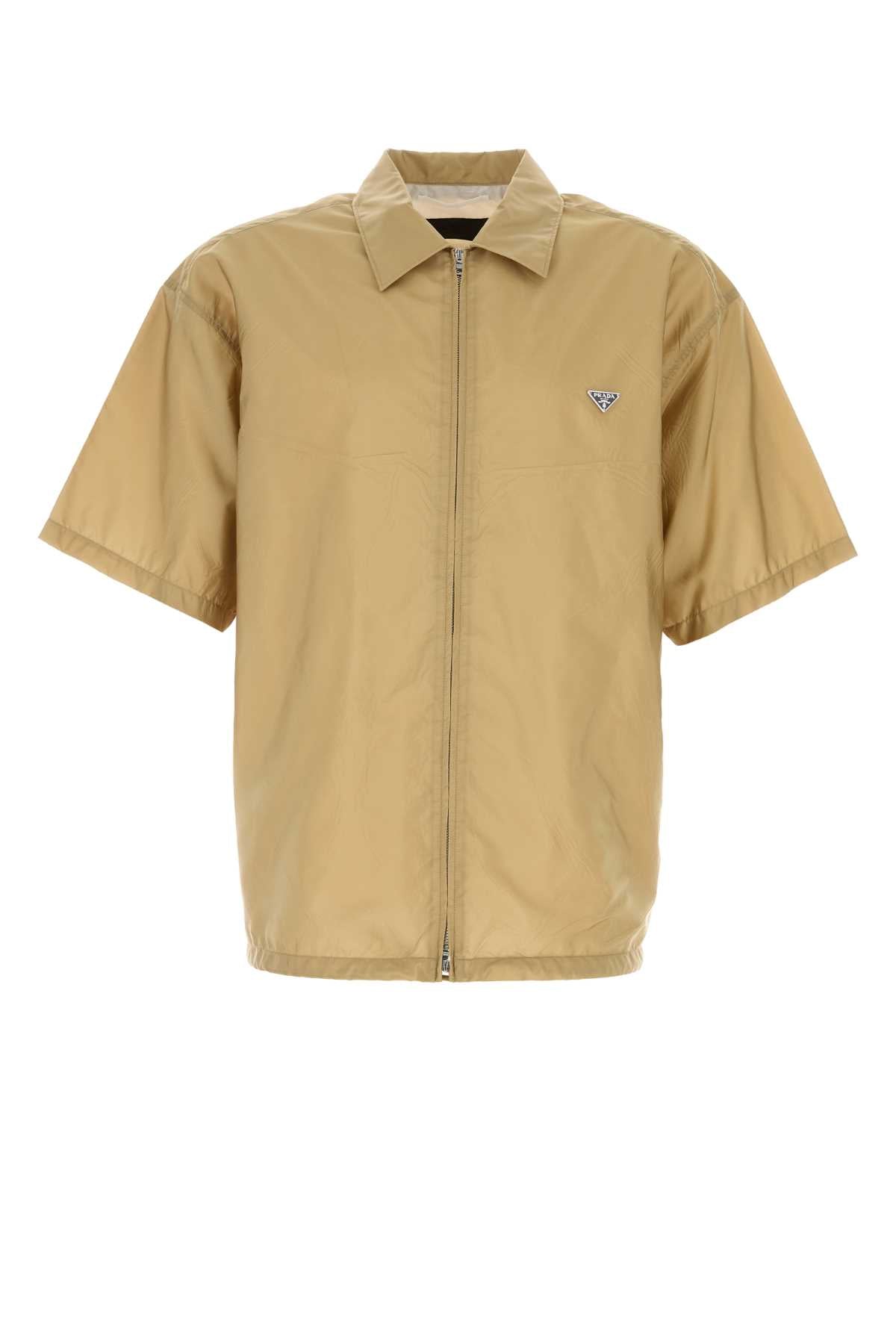 Prada Re-Nylon Shirt — Beige