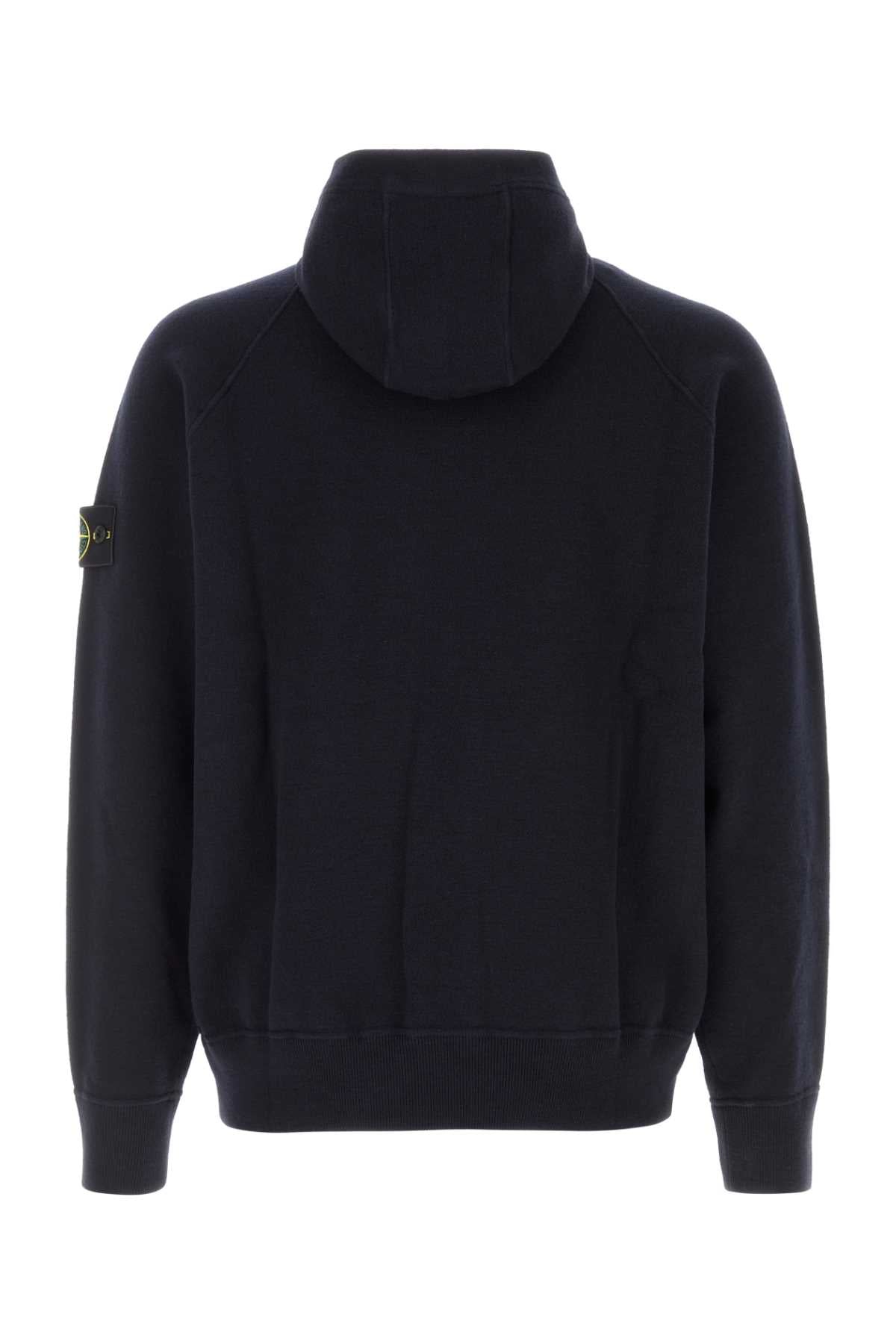 Stone Island Virgin Wool Hoodie — Blue